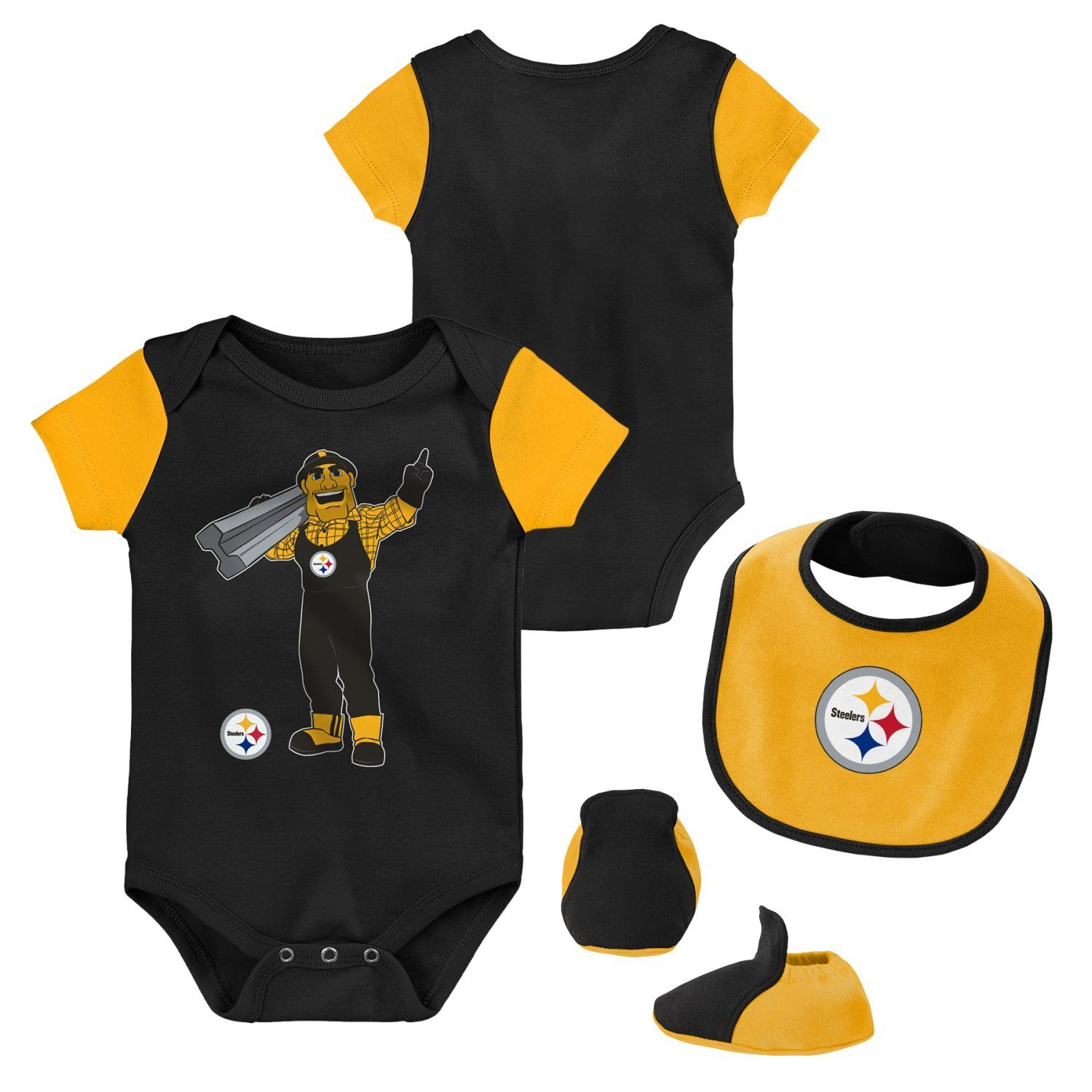 Outerstuff Steelers Print-Shirt Mascot Bootie Pittsburgh Set Outerstuff