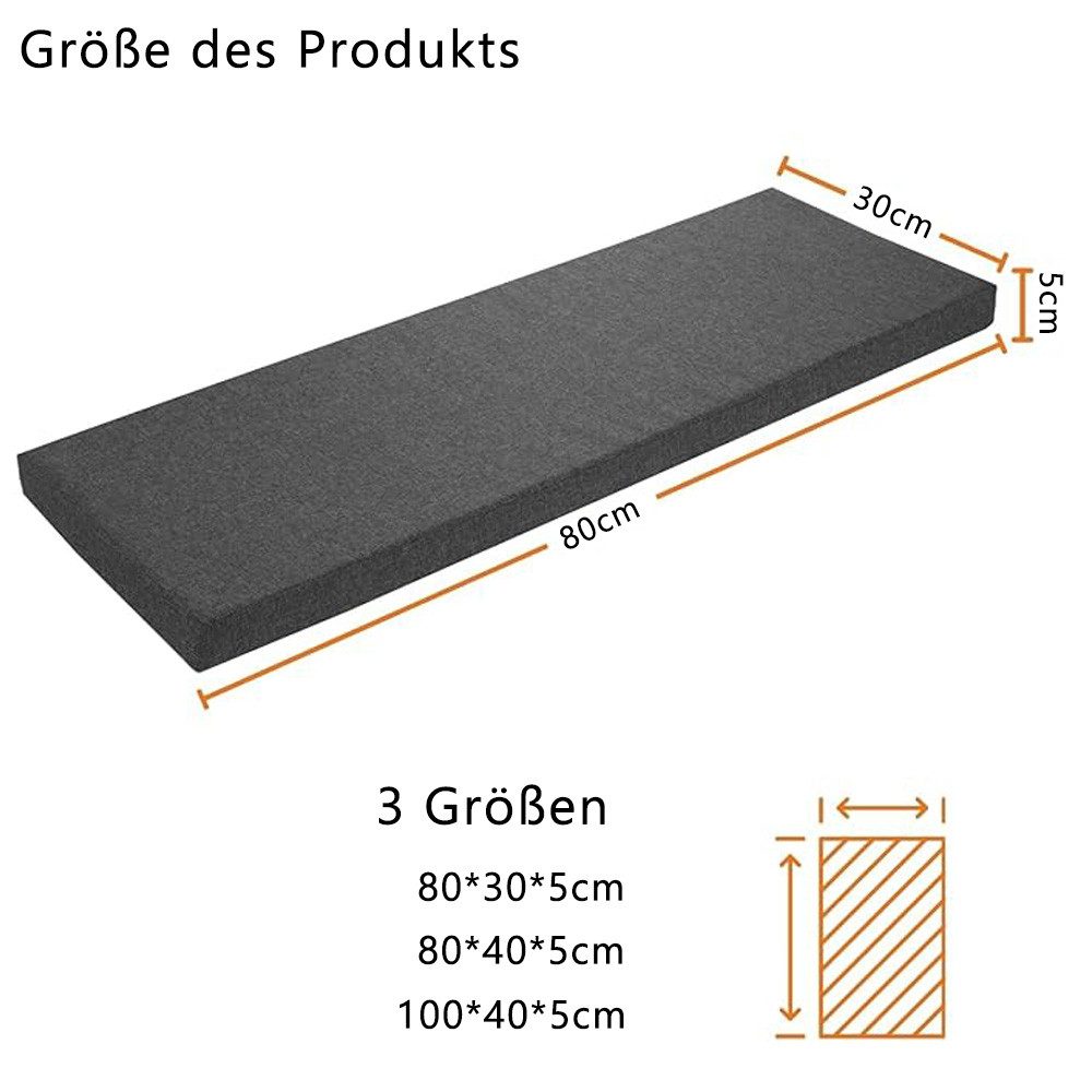 TUWENA Bankauflage Bankkissen, Sitzpolster Mit rutschfeste Abnehmbare Bezug, Sitzkissen