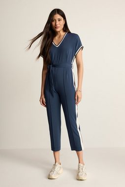 Next Jumpsuit Kurzärmeliger Overall mit Kragenstreifen (1-tlg)