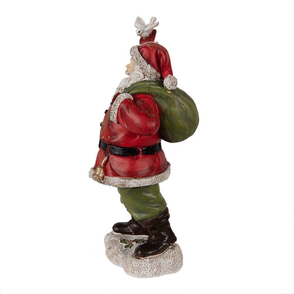 Clayre & Eef Weihnachtsmann Figur Weihnachtsmann 13x10x23 cm Rot Polyresin Weihnachtsdekoration, Sammelfigur, Sammlerfigur, Weihnachtsmann, Dekofigur
