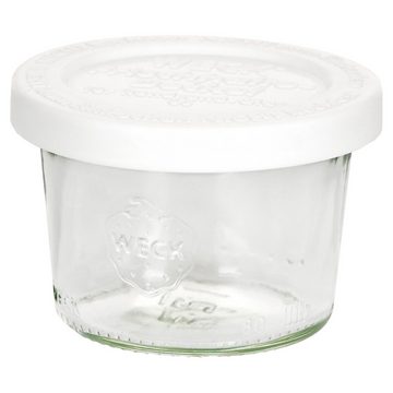 MamboCat Einmachglas MamboCat 12er Set Weckgläser Sturzglas mit Frischhalte-Deckel 80 ml, Glas