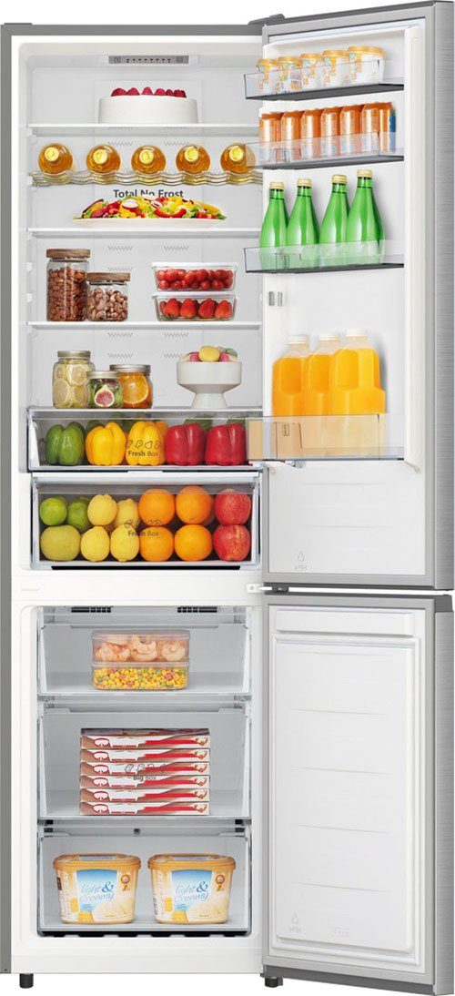 Hisense Kühl-/Gefrierkombination RB440N4ACA, 201,7 cm hoch, 59,5 cm breit, Total No Frost, 0° Cooling Schublade, Flaschenablage, Super Freeze