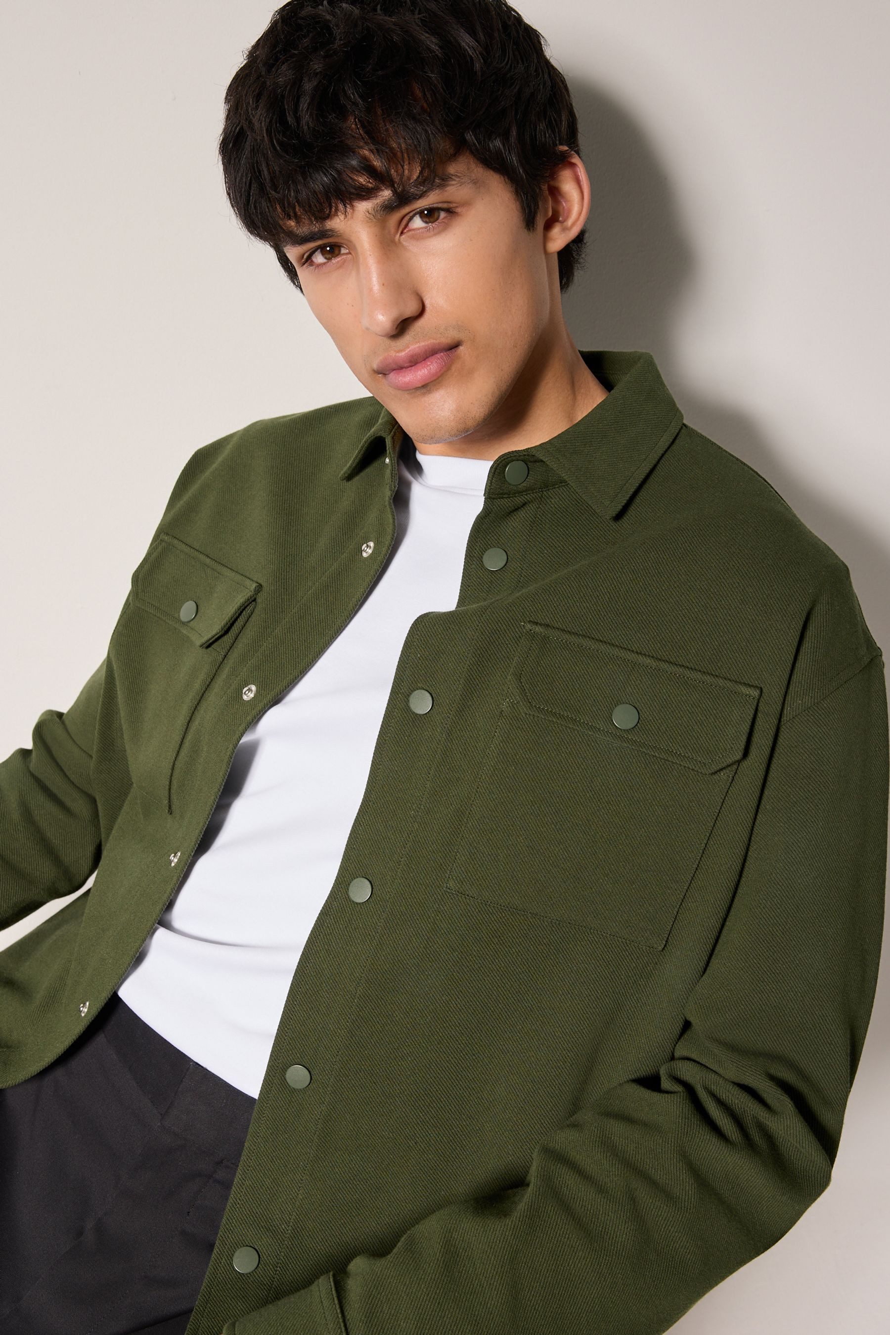 Next Hemdjacke Hemdjacke mit Druckknopfverschluss aus Jersey (1-St)