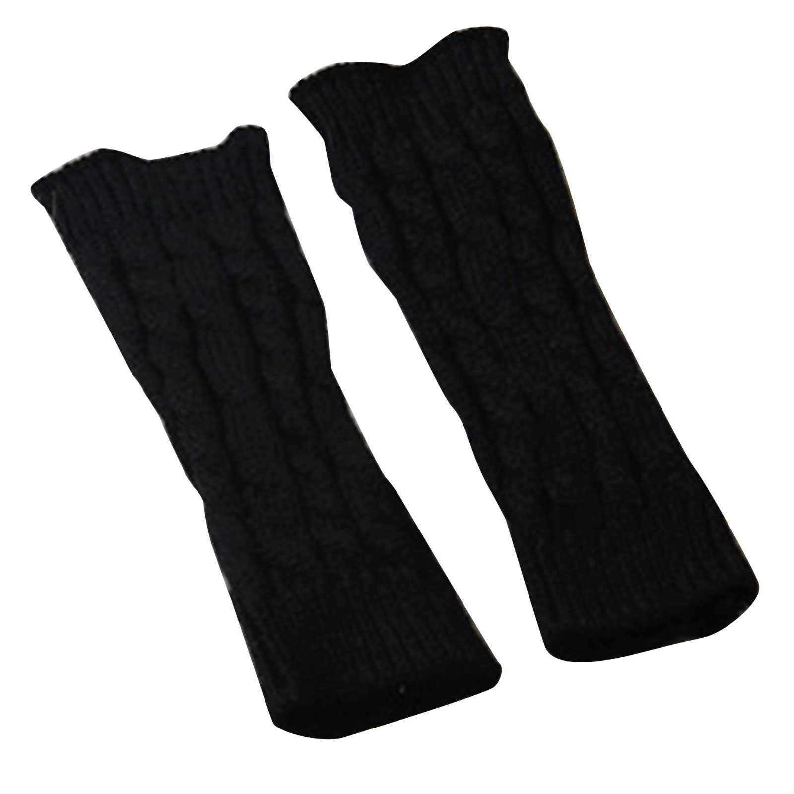 Blusmart Warme Handschuhe, Strickhandschuhe Fingerlose Schwarz Gestrickte Fäustlinge,