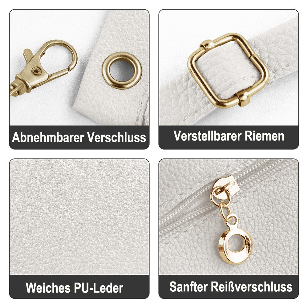 Zaewry Umhängetasche Handytasche mit abnehmbaren Umhängeriemen,Handytasche, für Einkaufen, Dating und Spaziergänge,Münztasche, Kreditkartenetui