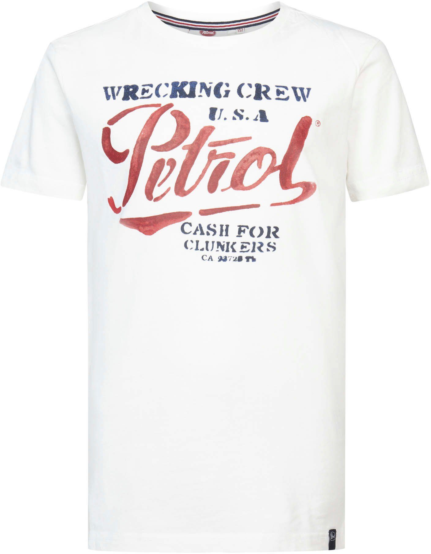 Petrol Industries chalk T-Shirt Classic white Print