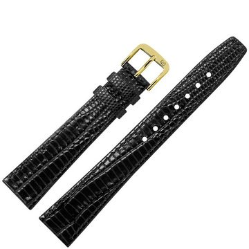 MARBURGER Uhrenarmband 10mm Leder Eidechse (Iguana) Prägung