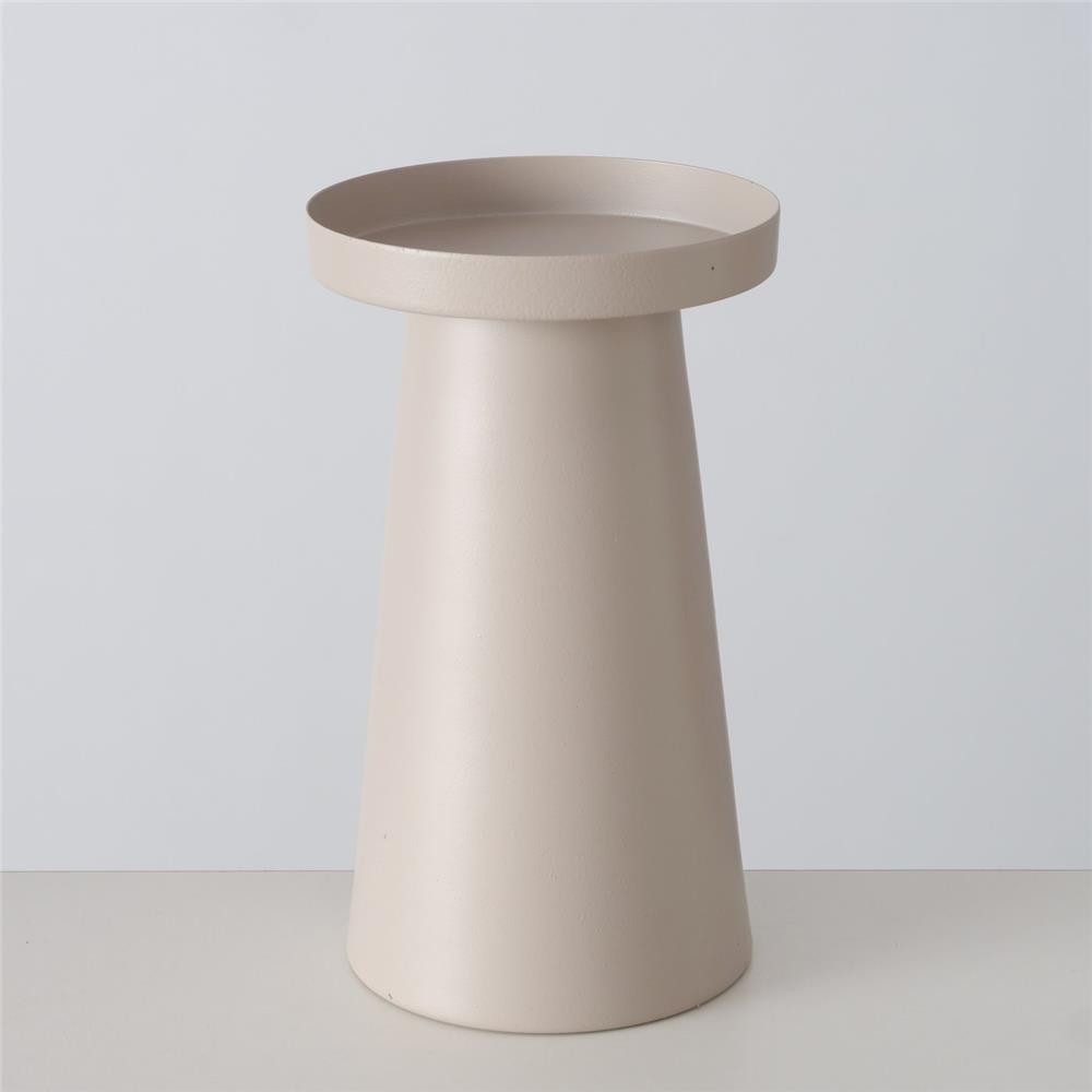 BOLTZE Windlicht Kerzenhalter Pius 2er Set Metall beige, zeitlos, pulverbeschichtet, mit Glaseinsatz, gemütliche Atmosphäre – Bild 4 von 5