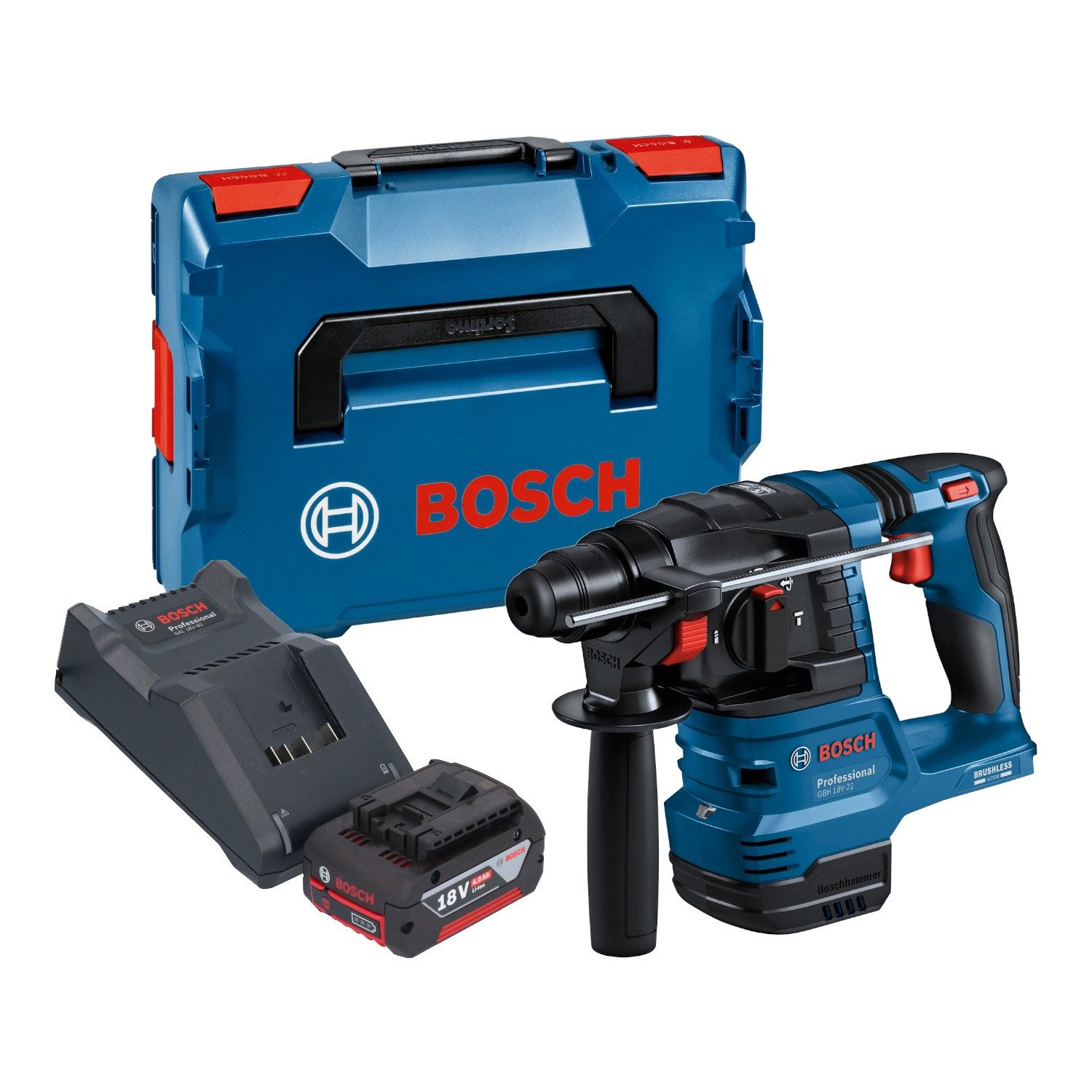 Bosch Professional Akku-Bohrhammer GBH 18V-22 Professional 18 V 1,9 J SDS Plus Brushless