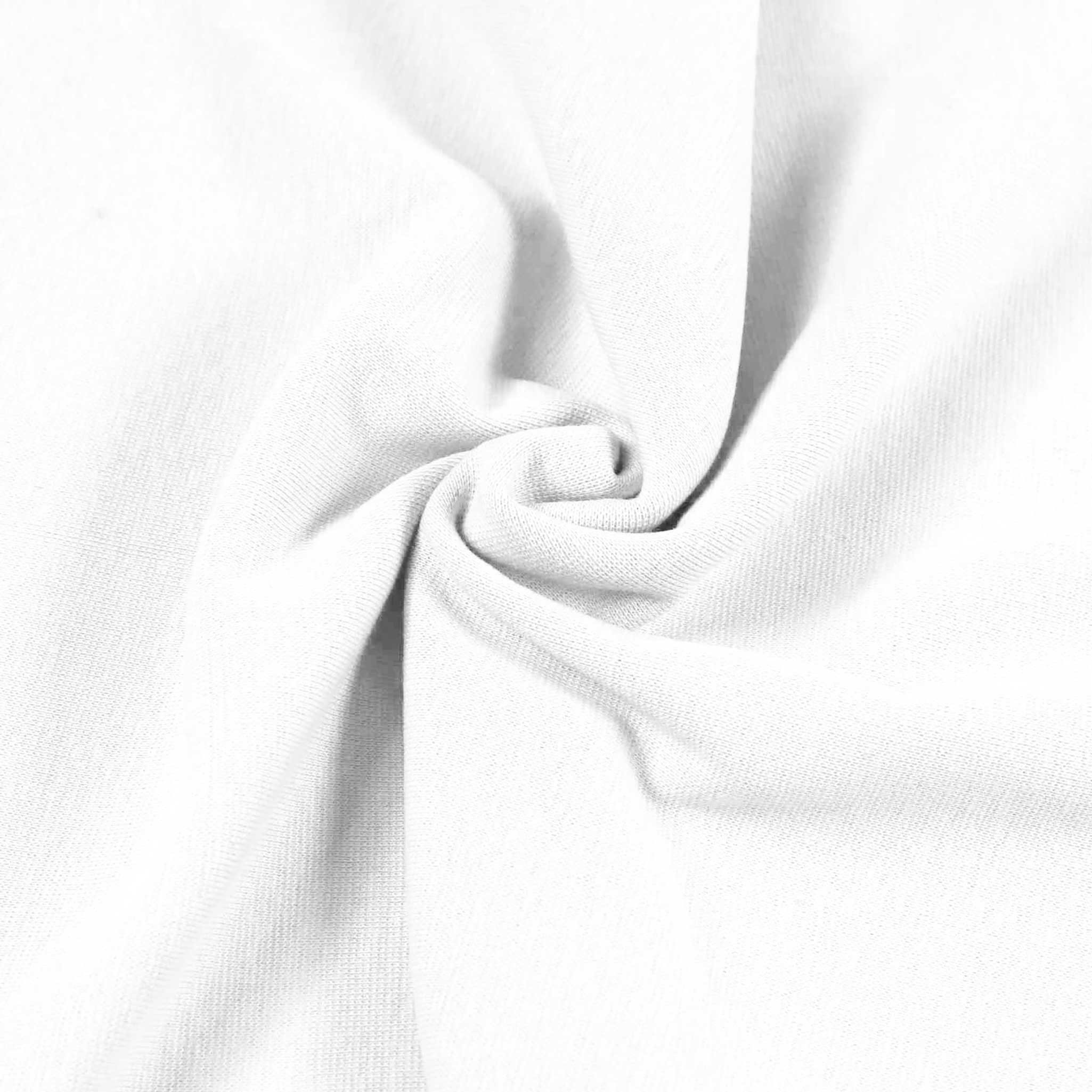 Thumbnail - maDDma Stoff Bio Bündchenstoff Schlauchware 35(70)cm breit ab 25cm Jersey, 050 - weiß