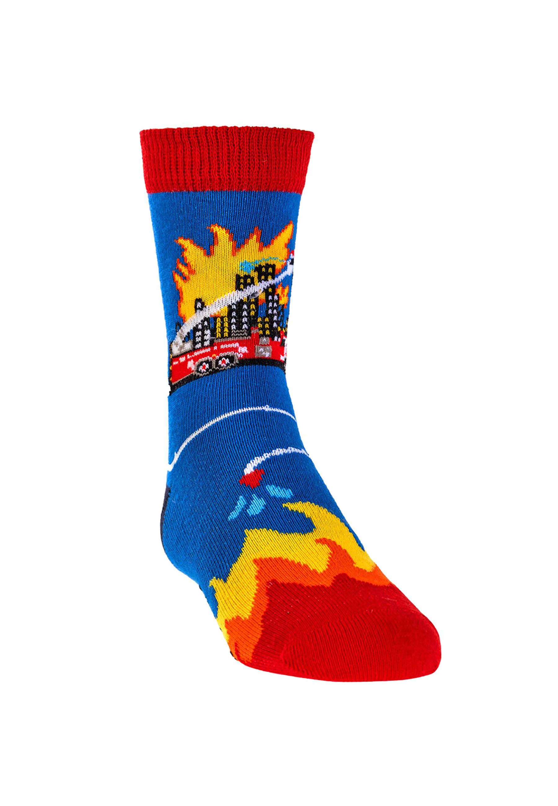Yuhu ABS-Socken Feuerwehr Jungen Stoppersocken 3er Pack rutschfest (3-Paar)