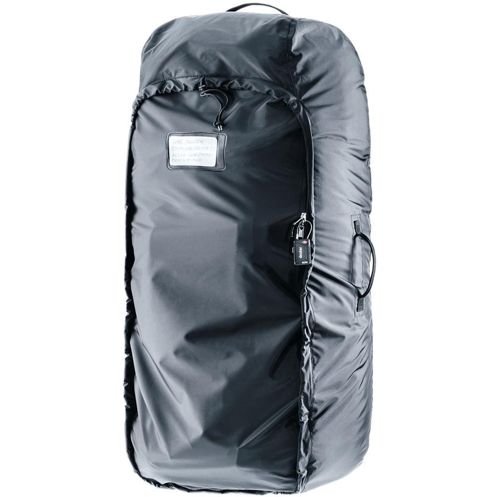 deuter Trekkingrucksack Transport Cover Rucksack-Transporthülle 90 L mit Packtasche, Wasserabweisend, Getapte Nähte, Adressfenster, Schloss-Fixpunkt