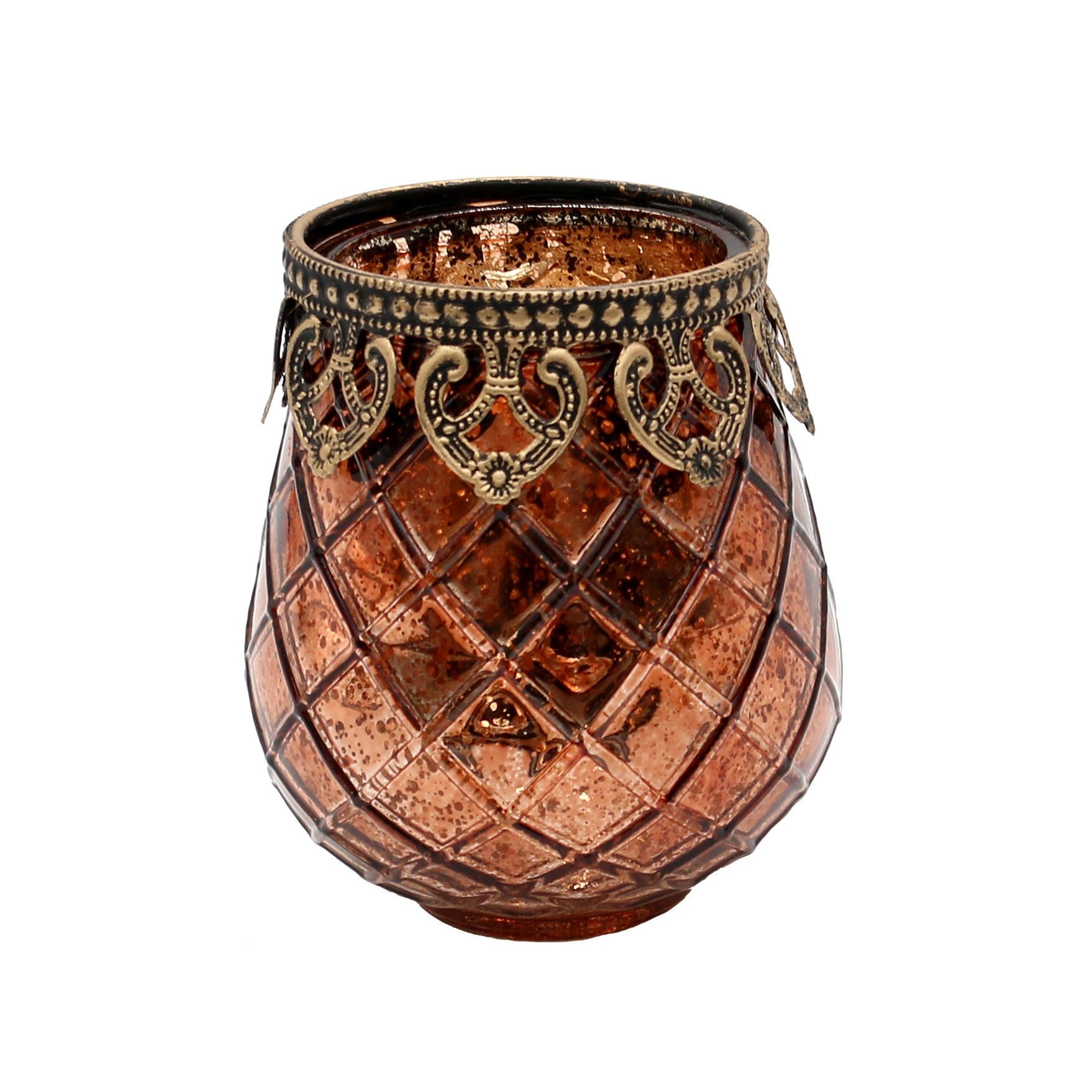 Dekohelden24 Kerzenständer Orientalische Designer Kerzenhalter, Größe und Farbe über Dropdown-Men (Stück) braun
