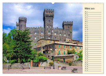 CALVENDO Wandkalender Burgen in Italien (Premium, hochwertiger DIN A2 Wandkalender 2023, Kunstdruck in Hochglanz)