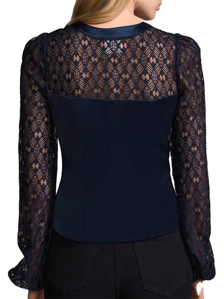 Krüger Madl Dirndltop Trachtenmieder Edea marine