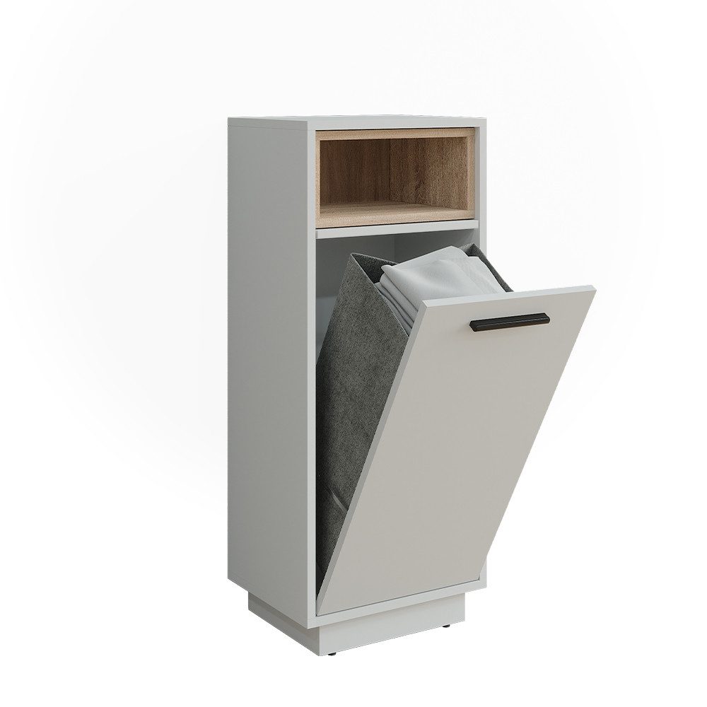 Vicco Wäscheschrank Beatrice, Weiß/Sonoma, 38 x günstig online kaufen