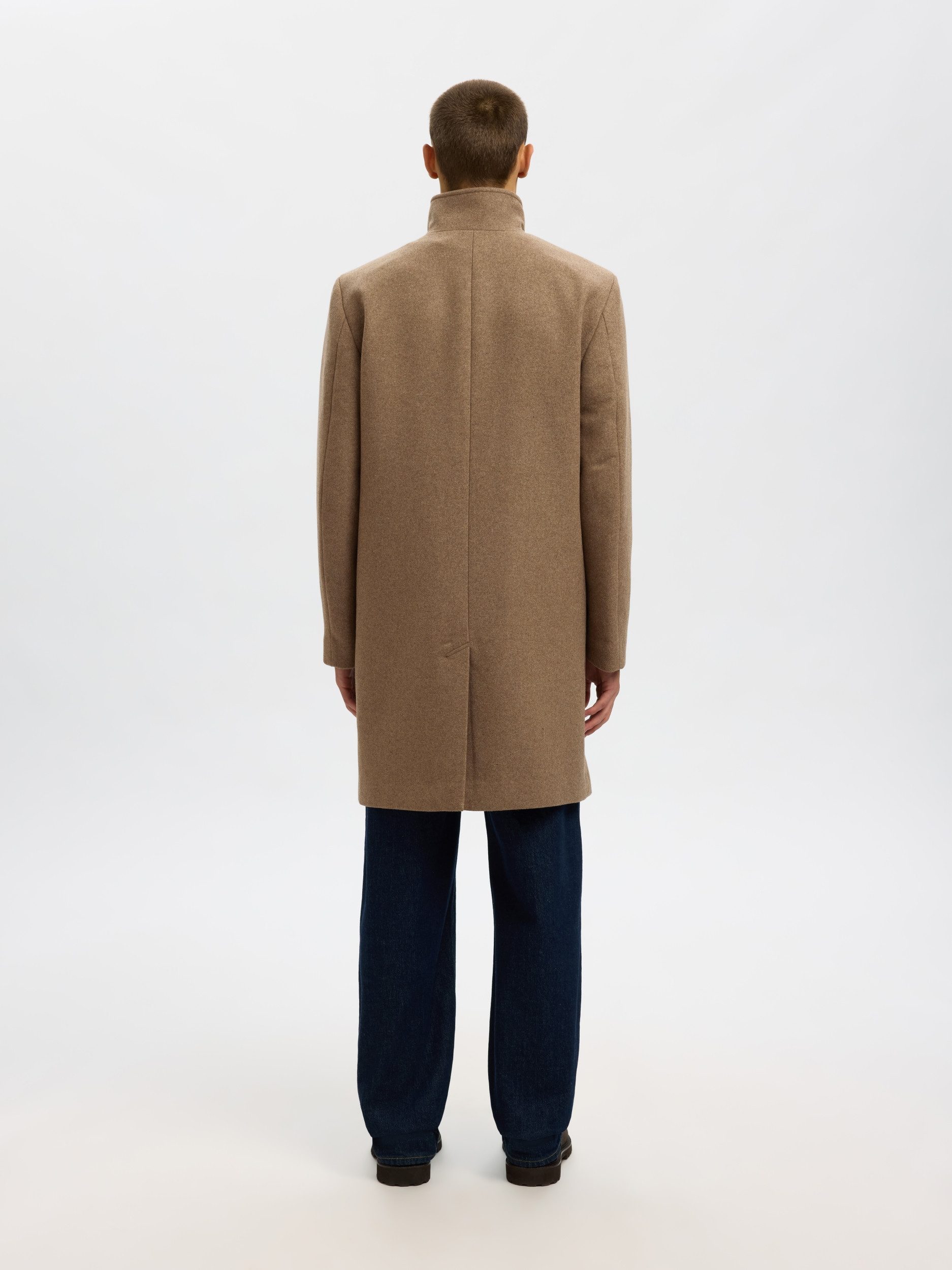SELECTED HOMME Kurzmantel SLHRAINAR WOOL BLEND COAT NOOS
