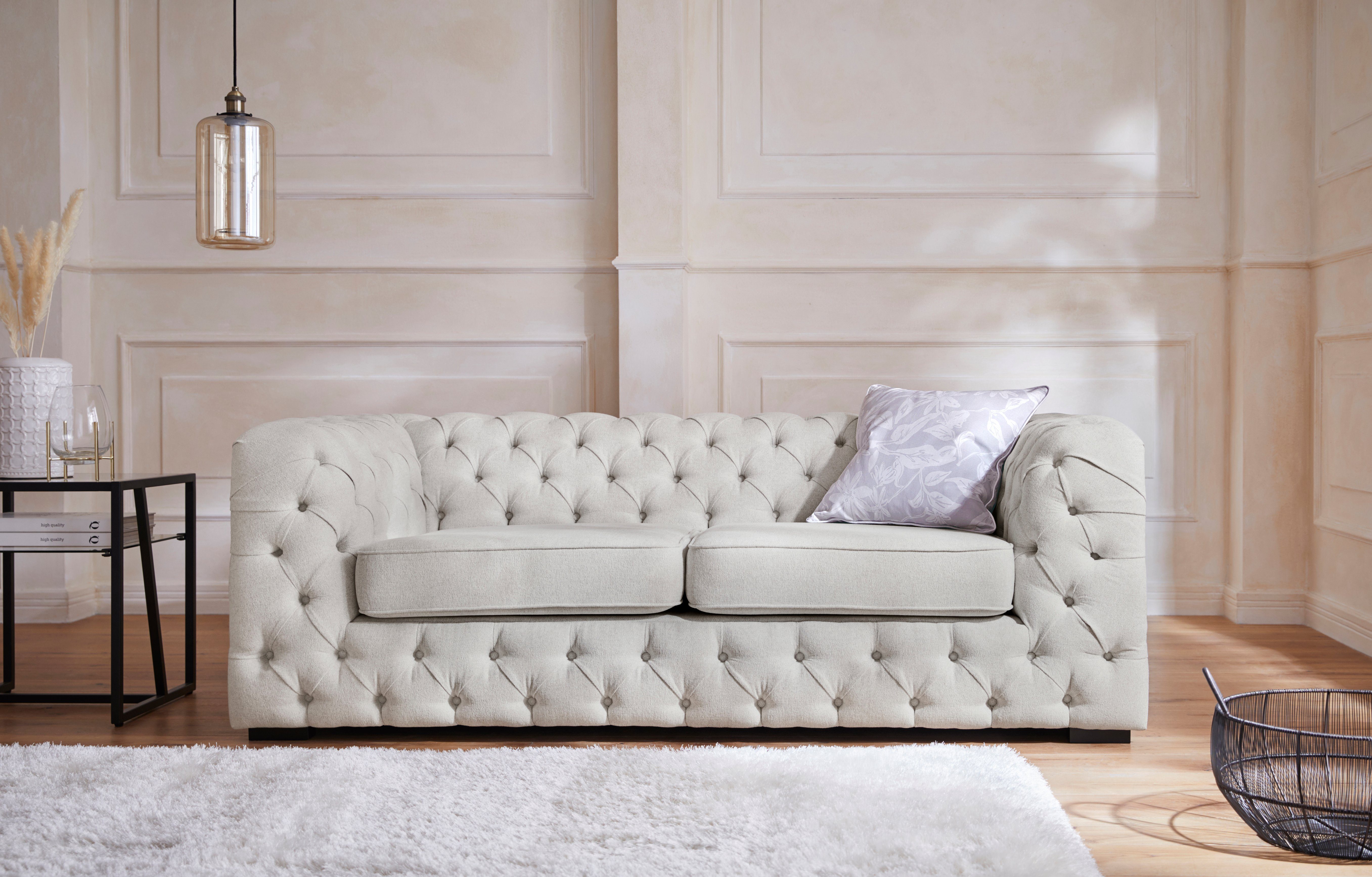 Home affaire Chesterfield-Sofa "Kalina", mit klassischer Chesterfield-Knopf günstig online kaufen