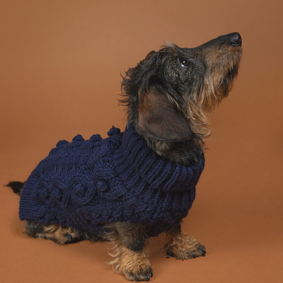PAIKKA Hundepullover Hunde Strickpullover "Handmade Knit Sweater" navy