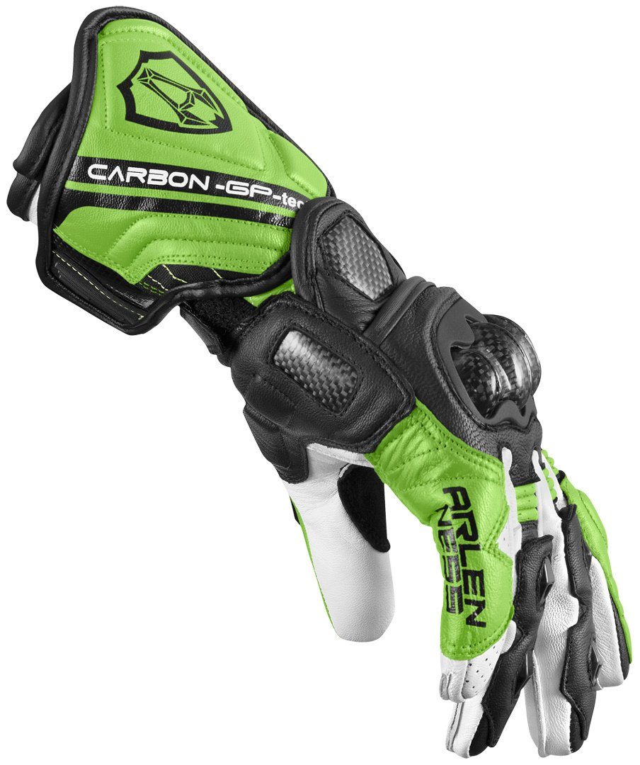 RG-X Motorradhandschuhe Motorradhandschuhe Black/White/Green Arlen Ness