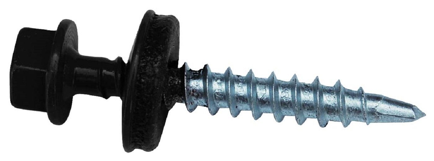 Blechschraube 250 St. selbstbohrende Schrauben RAL9005 Tiefschwarz 4,8x35 mm