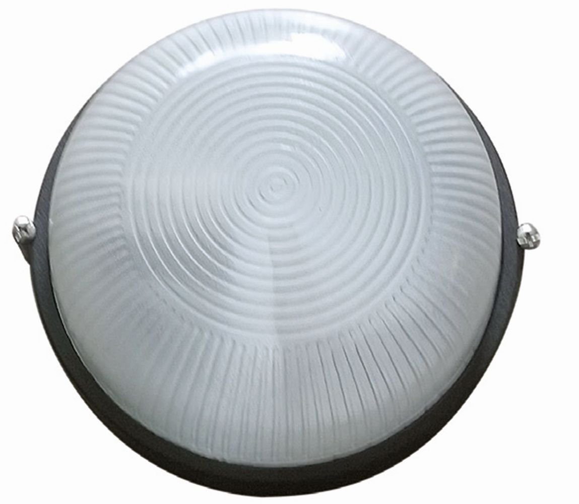 Licht-Erlebnisse Außen-Wandleuchte FLORAID, ohne Leuchtmittel, Schwarz außen Weiß in Aluminium Wandlampe E27 Außenlampe IP44 Maritim