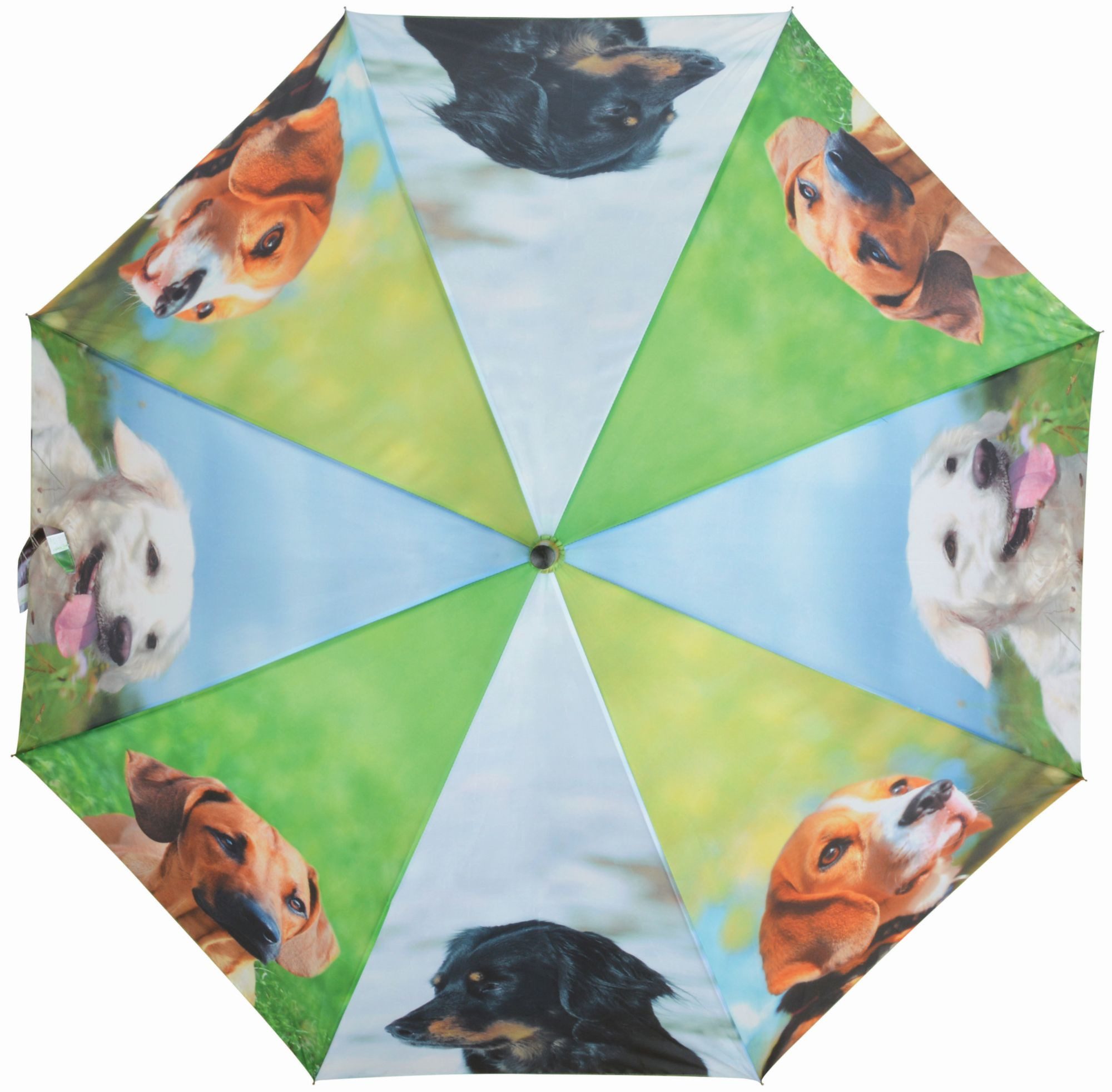 esschert design Stockregenschirm, Vier verschiedene Hunde günstig online kaufen