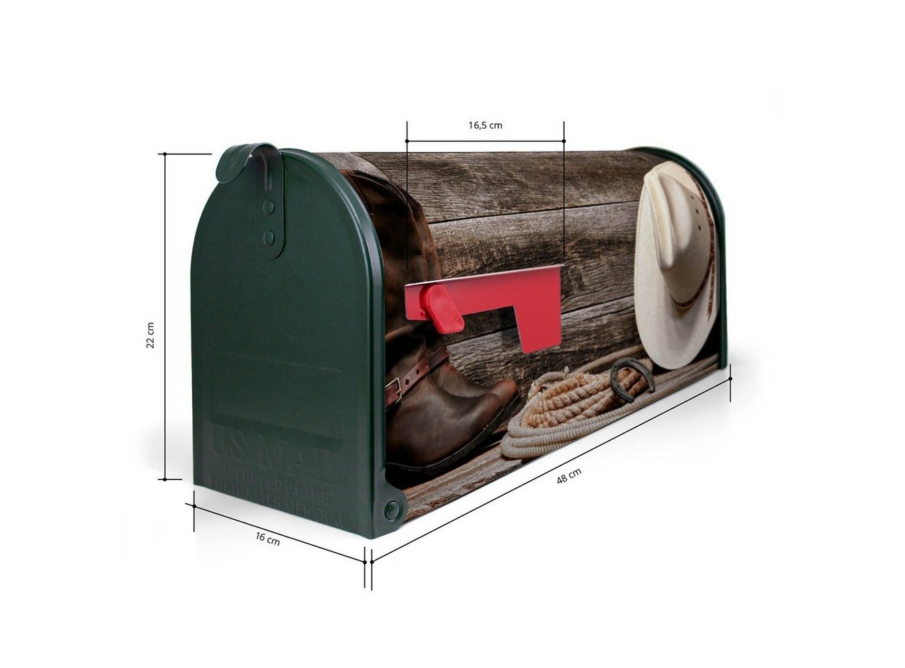 Thumbnail - banjado Amerikanischer Briefkasten Mailbox Linedance Set (Amerikanischer Briefkasten, original aus Mississippi USA), 22 ...