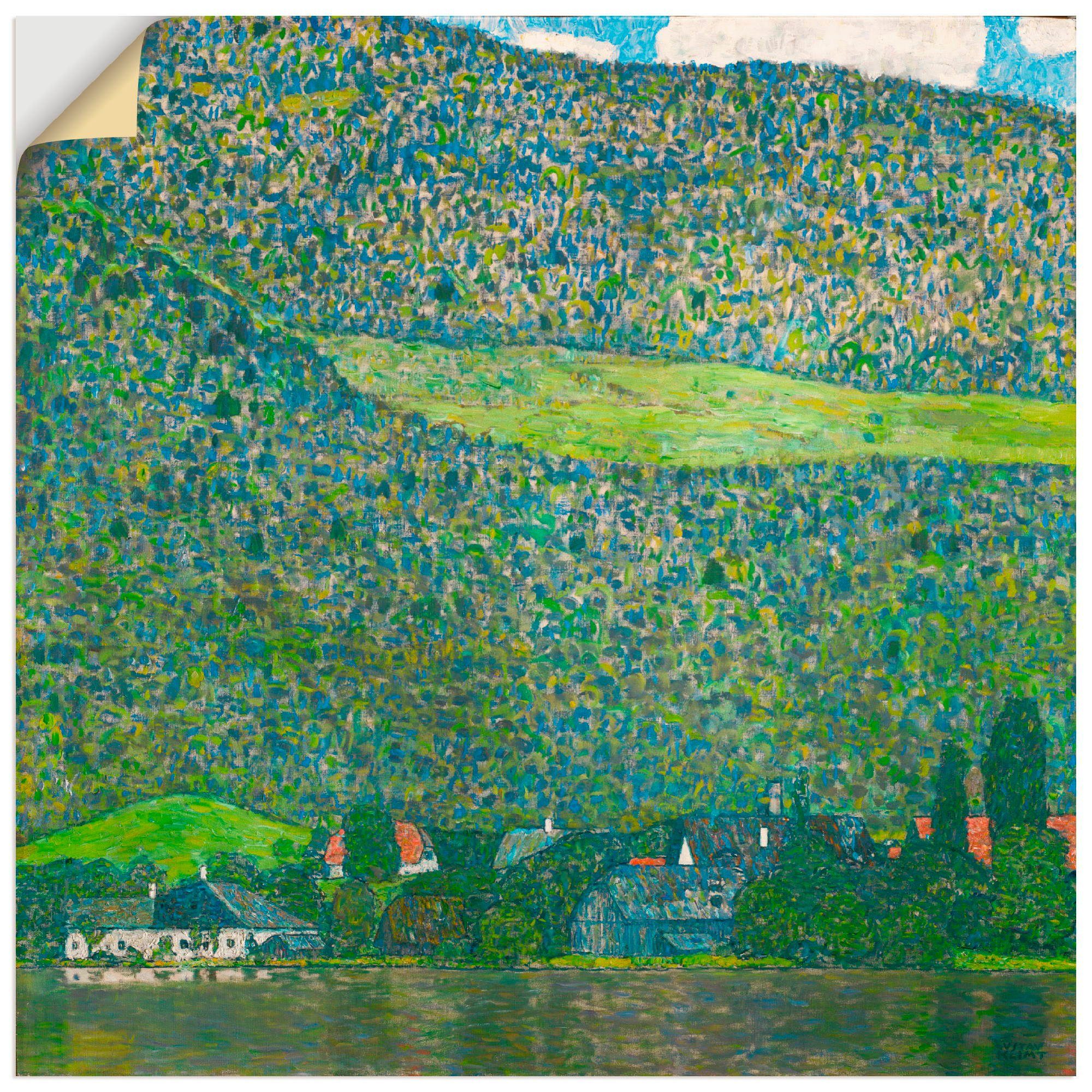 Artland Wandbild Größen (1 oder Leinwandbild, versch. Unterach als Wandaufkleber in Attersee, Gewässer Poster St), am