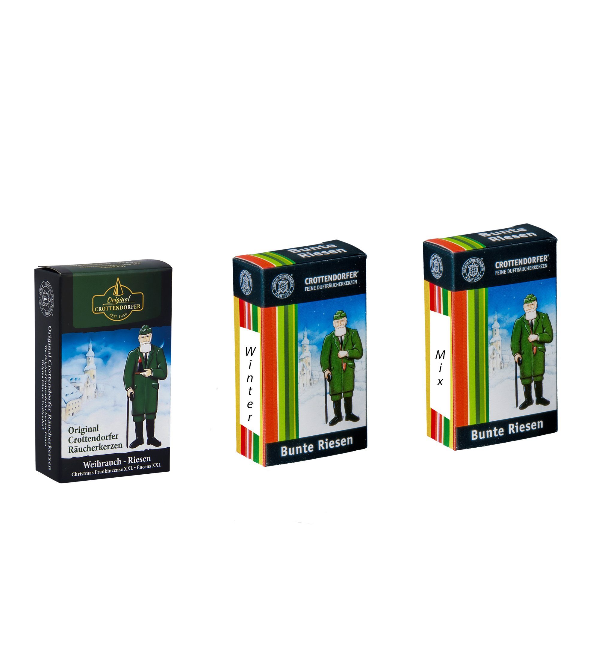 Crottendorfer Duftkerze Räucherkerzen XL Mix + Winter + XXL Weihrauch Riese günstig online kaufen
