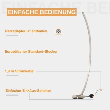 HOMCOM Stehlampe Standleuchte, LED