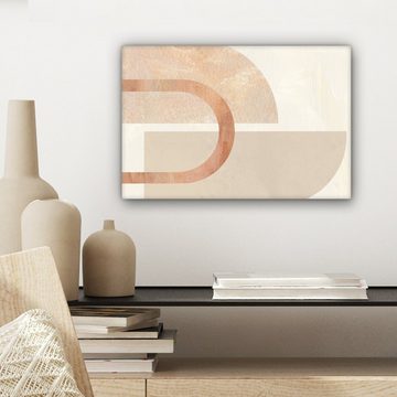 OneMillionCanvasses® Leinwandbild Marmor - Rosa - Abstrakt, (1 St), Wandbild Leinwandbilder, Aufhängefertig, Wanddeko, 30x20 cm