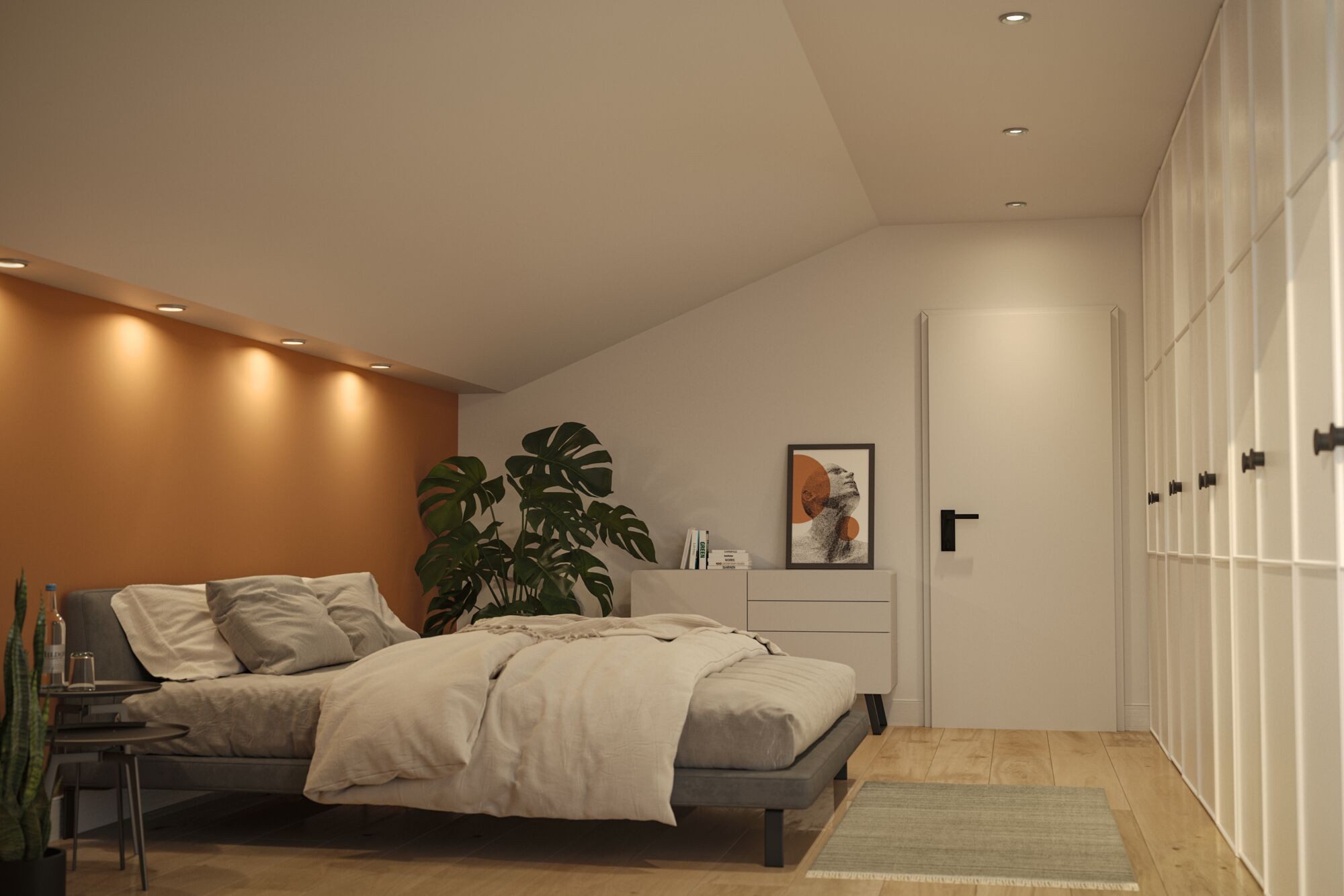 Paulmann LED Einbauleuchte LED Einbauleuchte Sormus IP65 rund 100mm, LED fest integriert, Warmweiß, Memoryfunktion