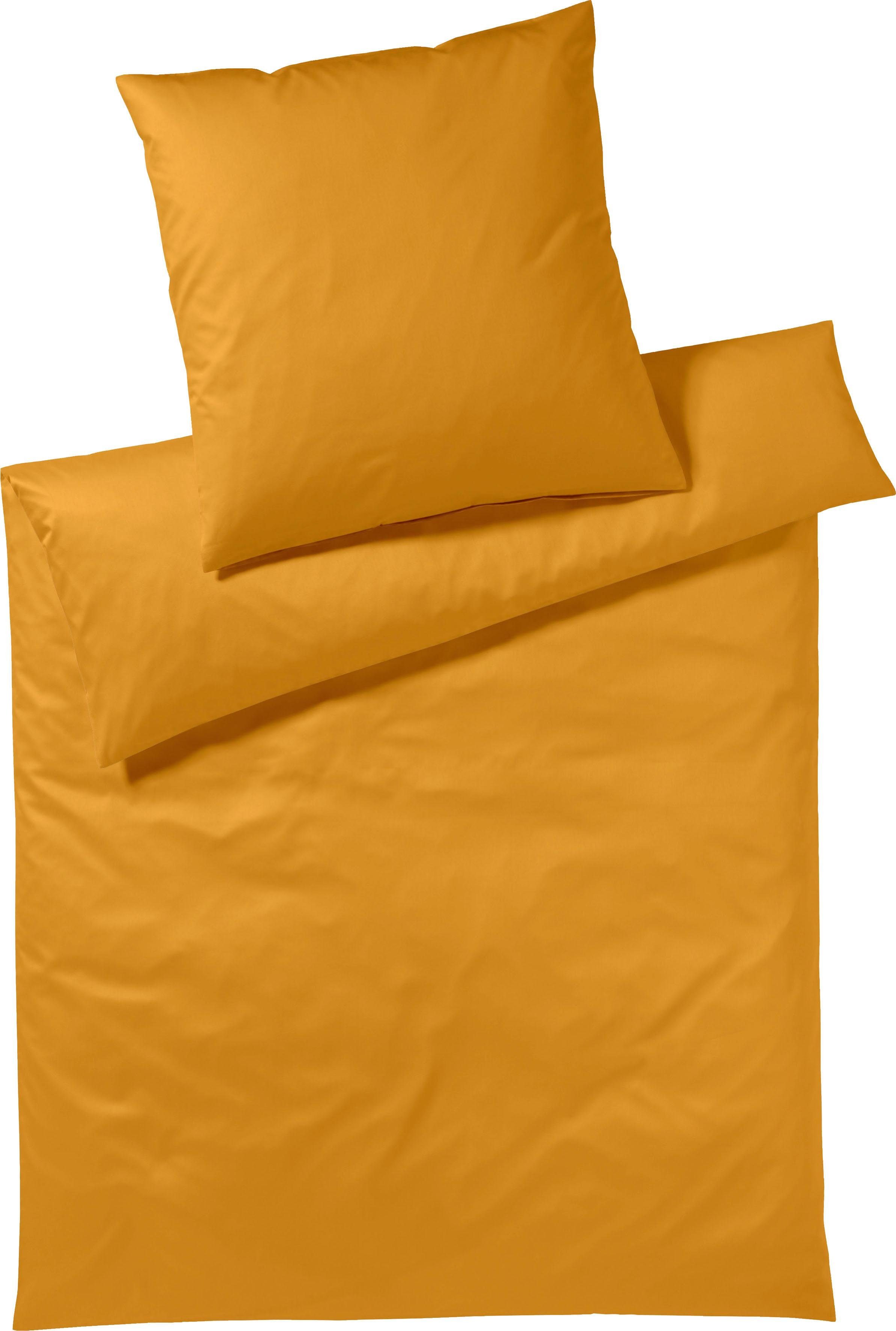 Yes for Bed Постельное белье Pure & Simple Uni in Gr. 135x200, 155x220 oder 200x200 cm, Mako-Satin, 2 teilig, Постельное белье aus Baumwolle, zeitlose Постельное белье mit seidigem Glanz