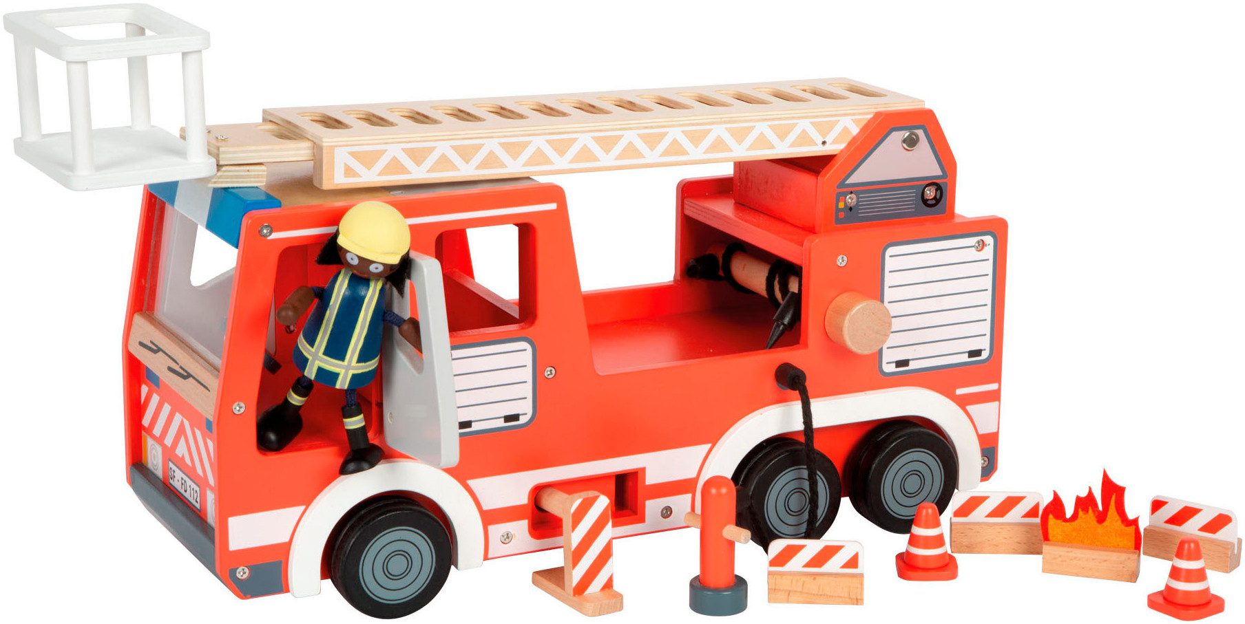 Small Foot Spielzeug-Feuerwehr Feuerwehrauto für Biegepuppen günstig online kaufen