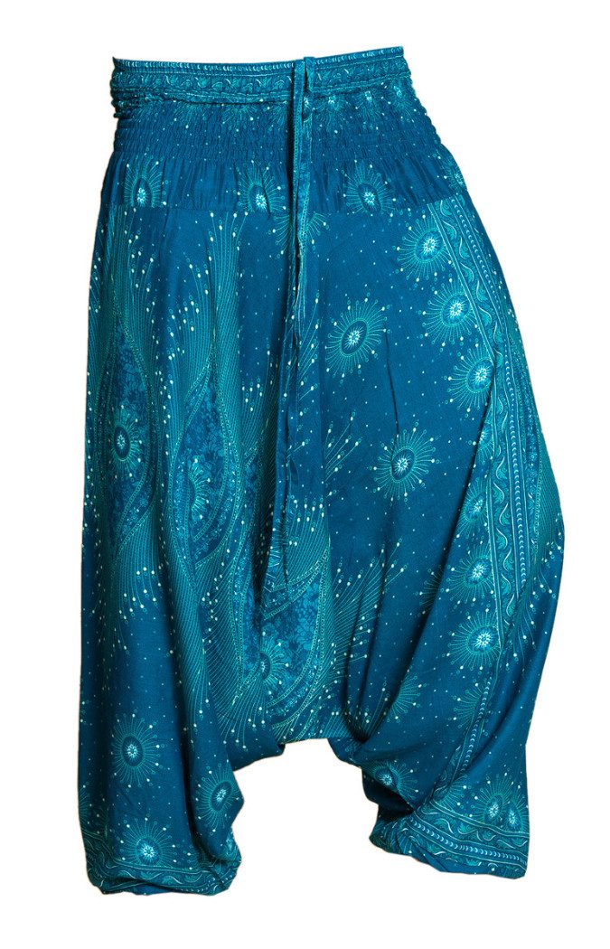 Haremshose Aladinhose Pfauenauge Haremshose aus 100% natürlicher Viskose Pumphose