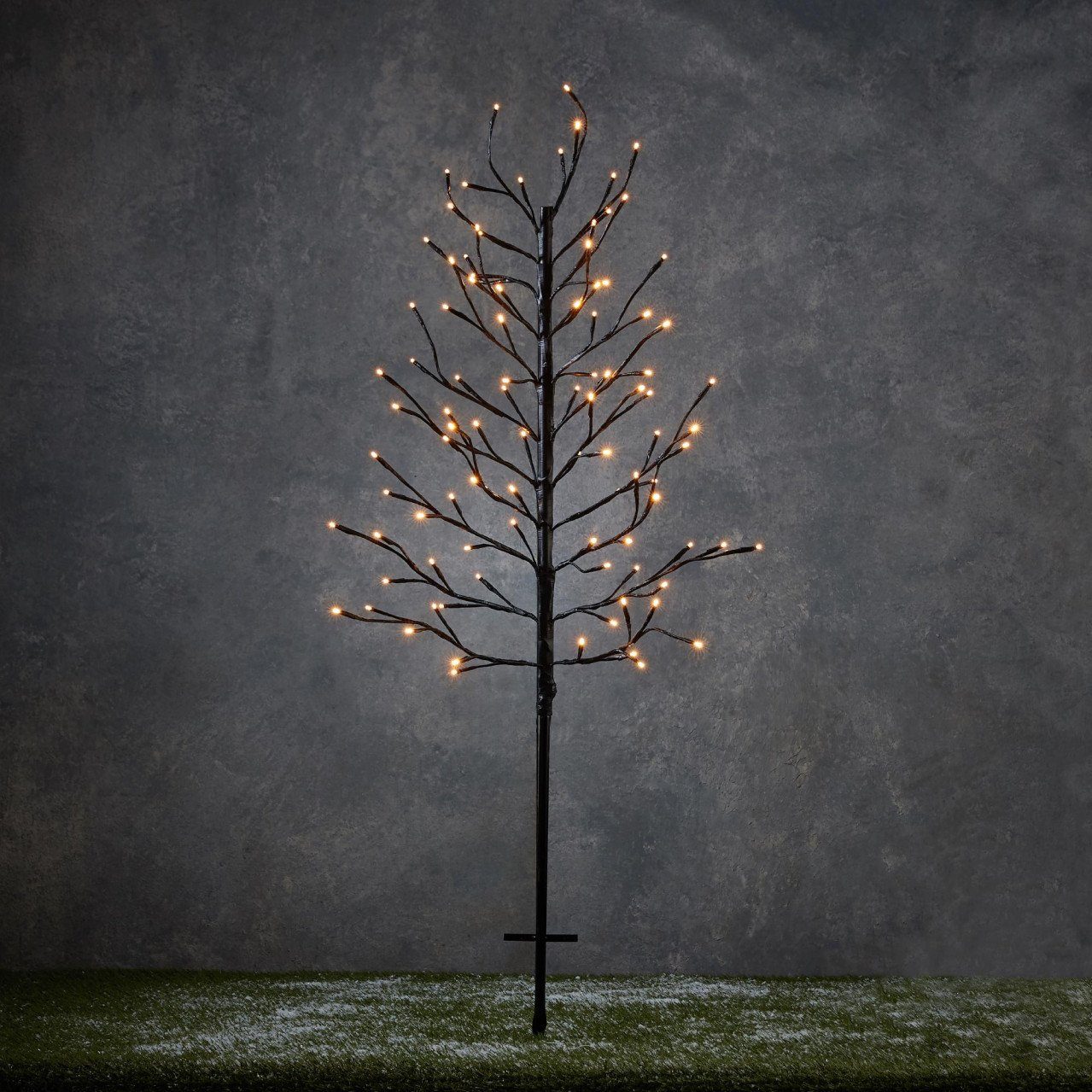 Trend Line Dekofigur Garden d'light Zweigen Baum schwarz mit LED 80 x