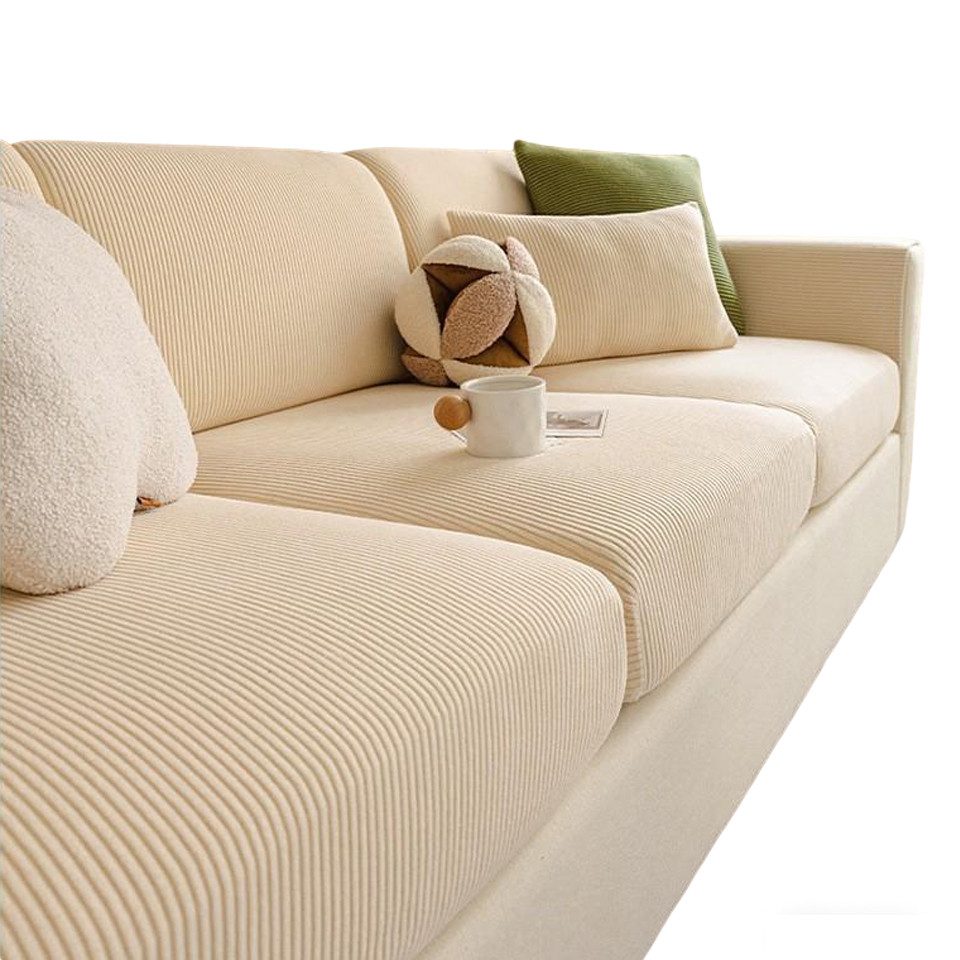 Diwzbyn Sofahusse für 1–4 Sitzer, elastischer Sitzkissenbezug, rutschfester Sofaüberzug, waschbar & pflegeleicht, universelle Passform