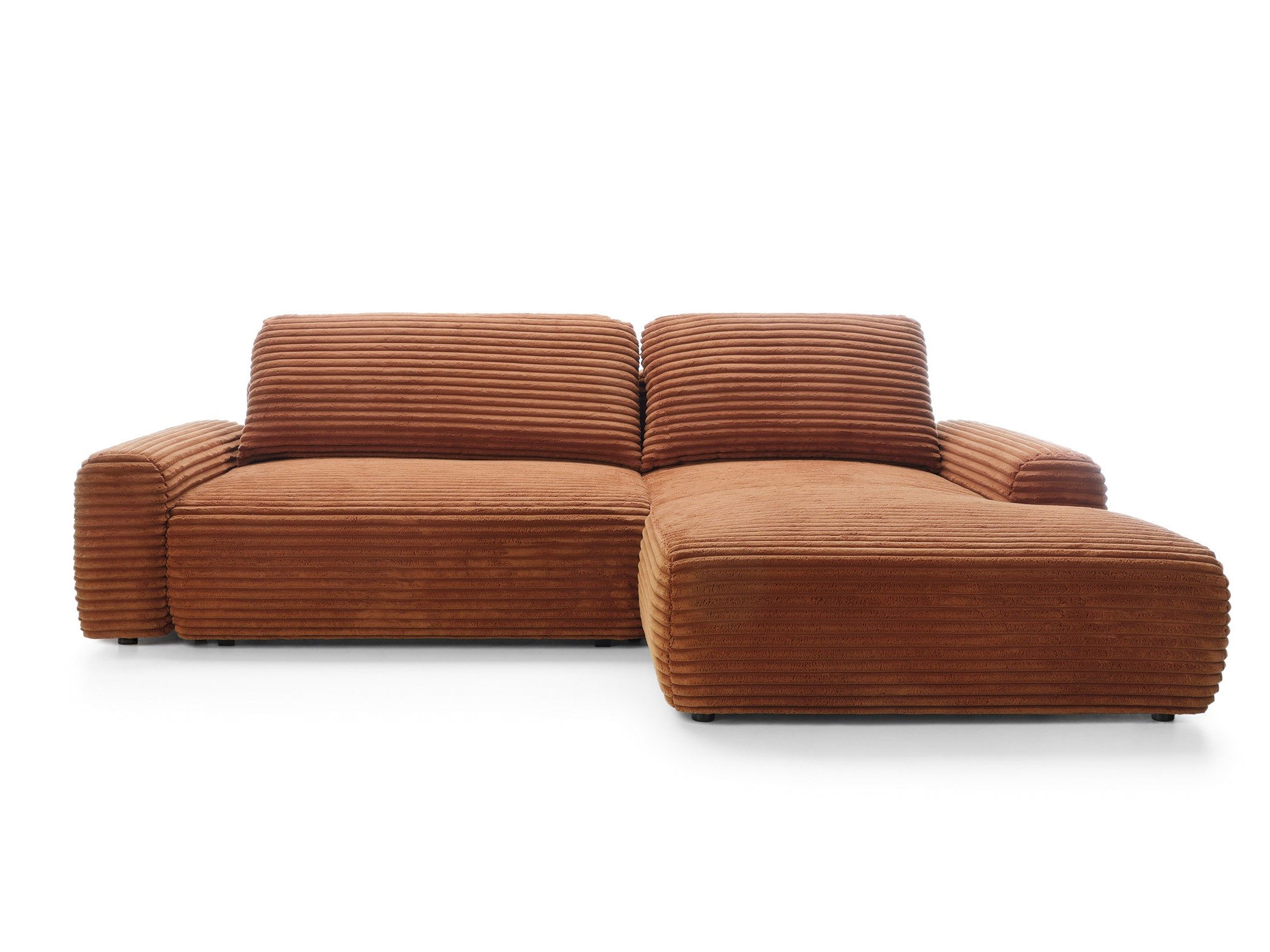 Goldstoff Ecksofa mit Schlaffunktion und Bettkasten, Cord Sofa - Modernes S günstig online kaufen