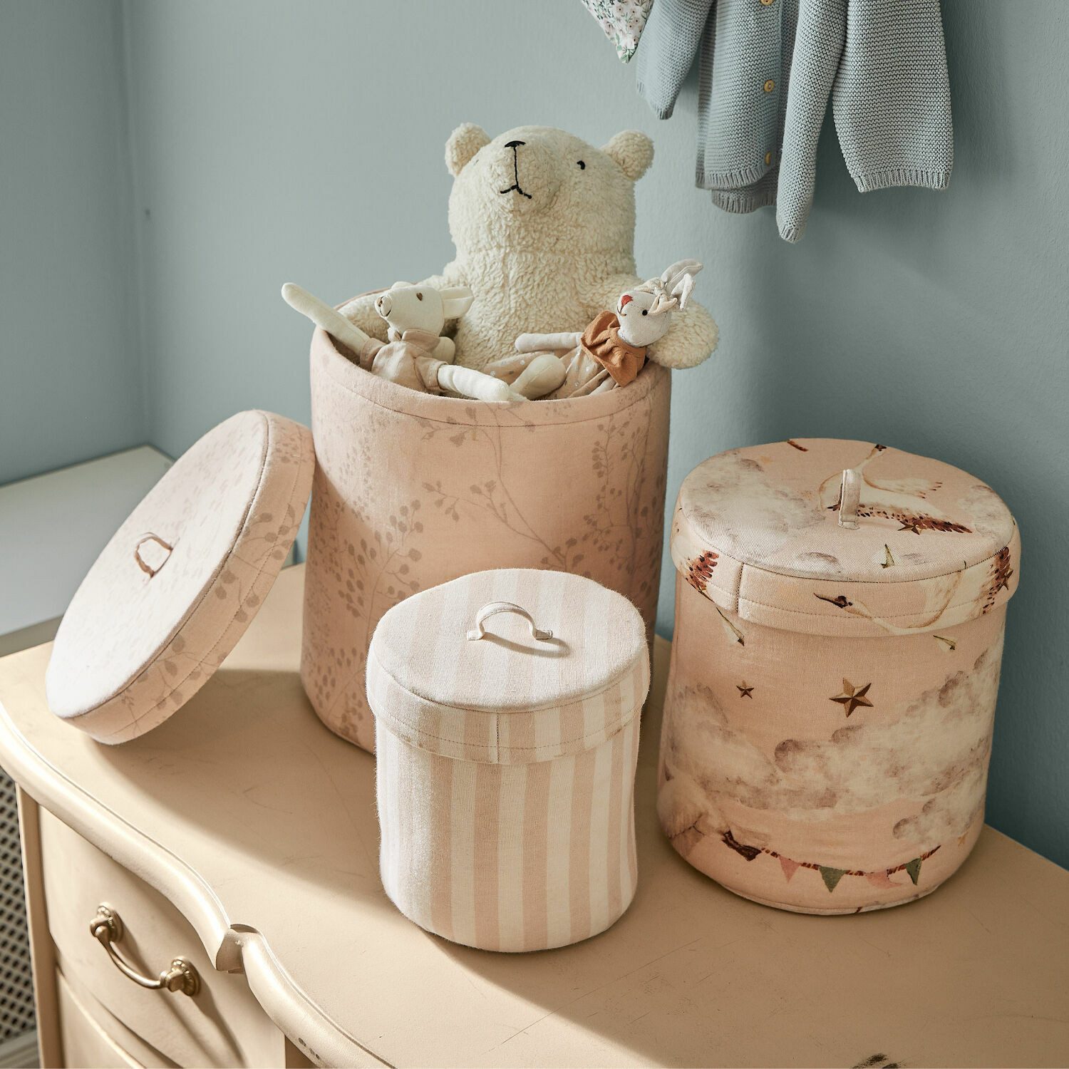 Mirabeau Dekokorb Box 3er Set Bellise creme/rosa (3er Set, 3er Set)