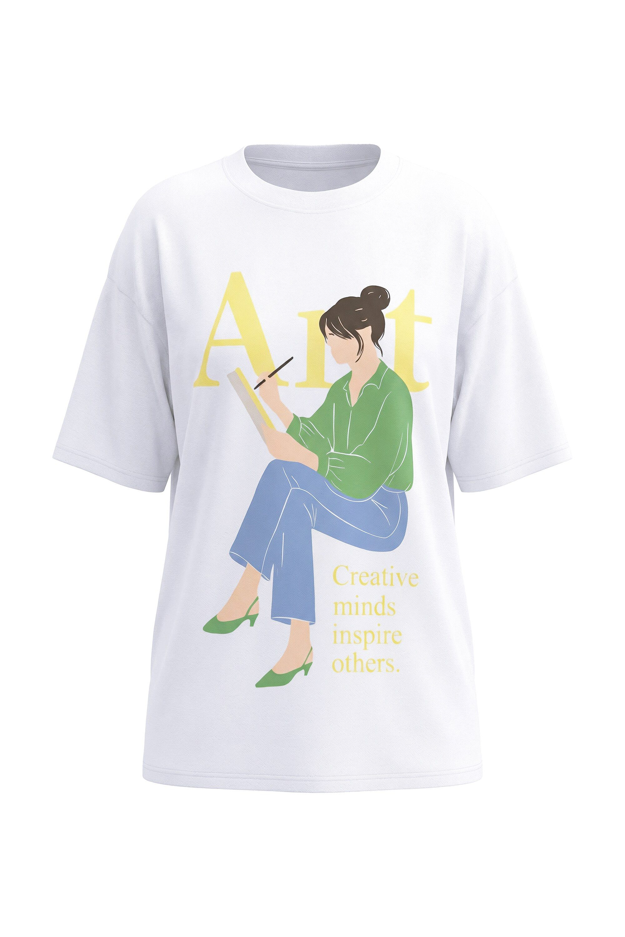 Studio Untold T-Shirt T-Shirt oversized Frauen-Motiv günstig online kaufen