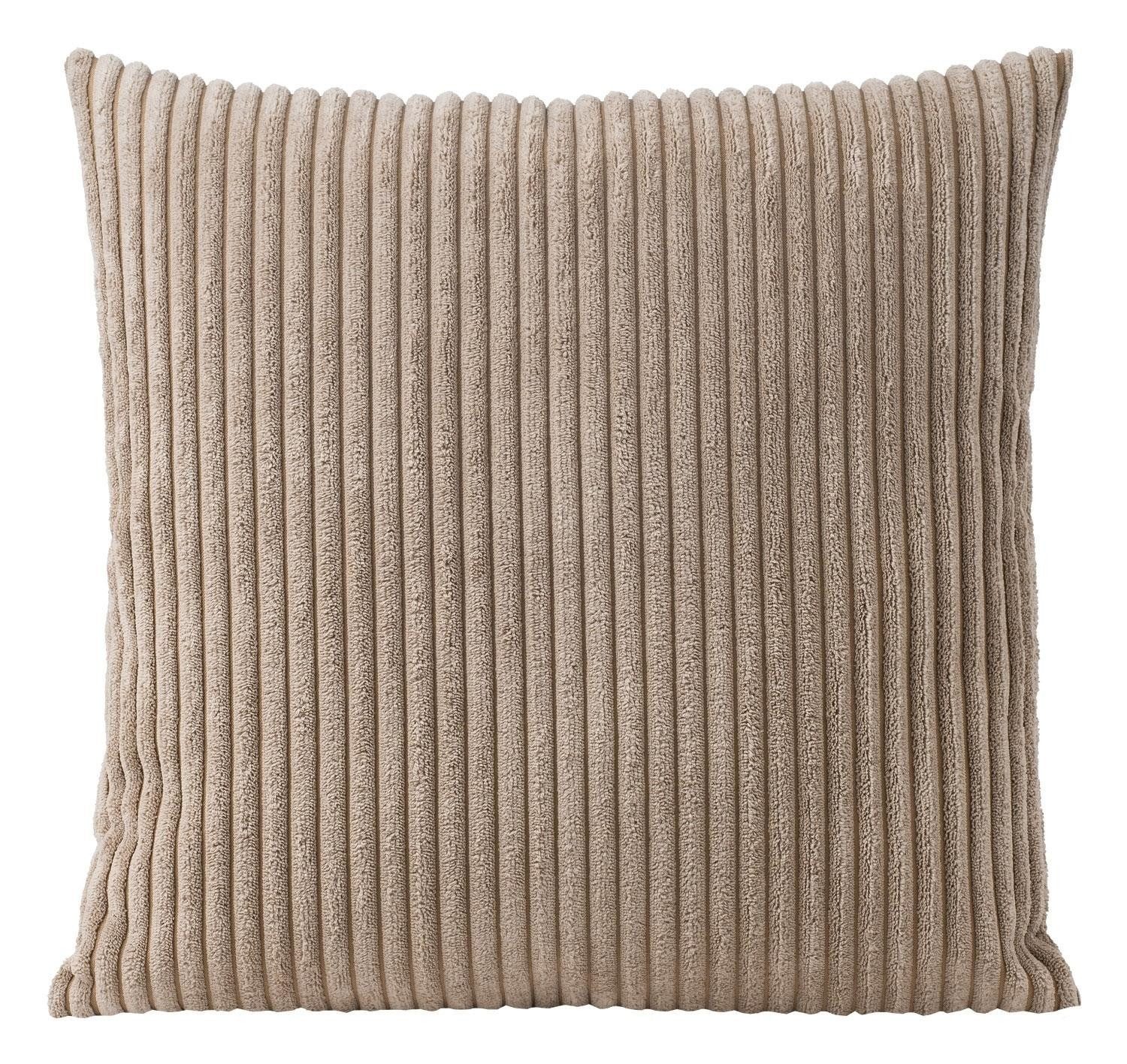 Gözze Kissenhülle ANAFI, 40 x 40 cm, Taupe, Polyester, Cordoptik, (1 Stück), mit Reißverschluss