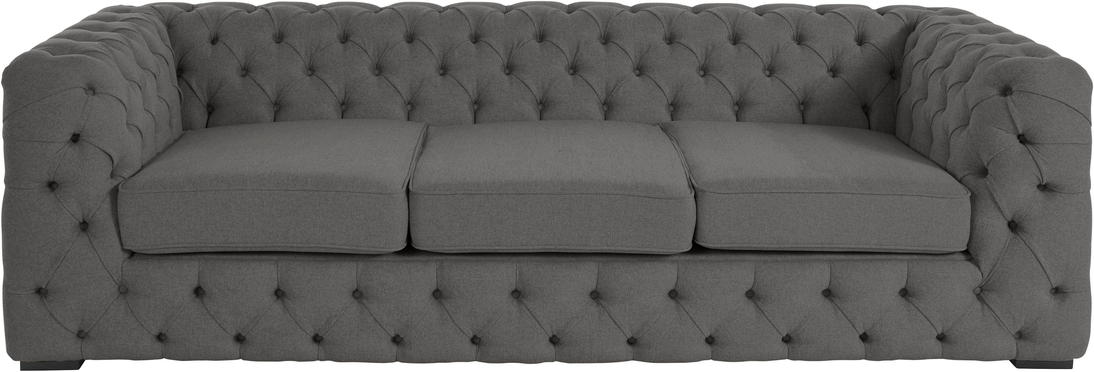 Home affaire Chesterfield-Sofa Kalina, klassische Chesterfield-Knopfheftung günstig online kaufen