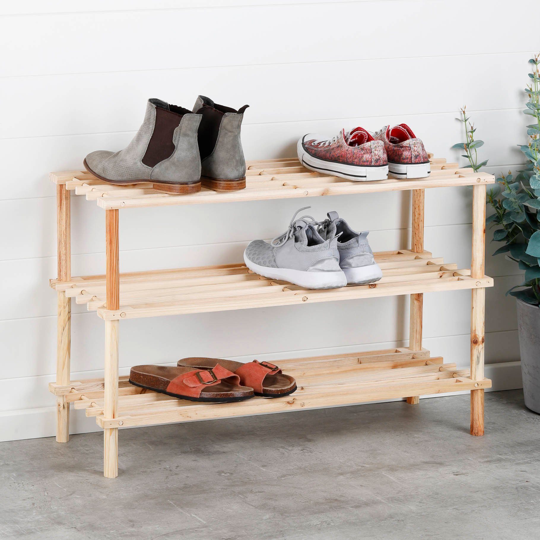 Haushalt International Schuhregal Schuhregal mit 3 günstig online kaufen