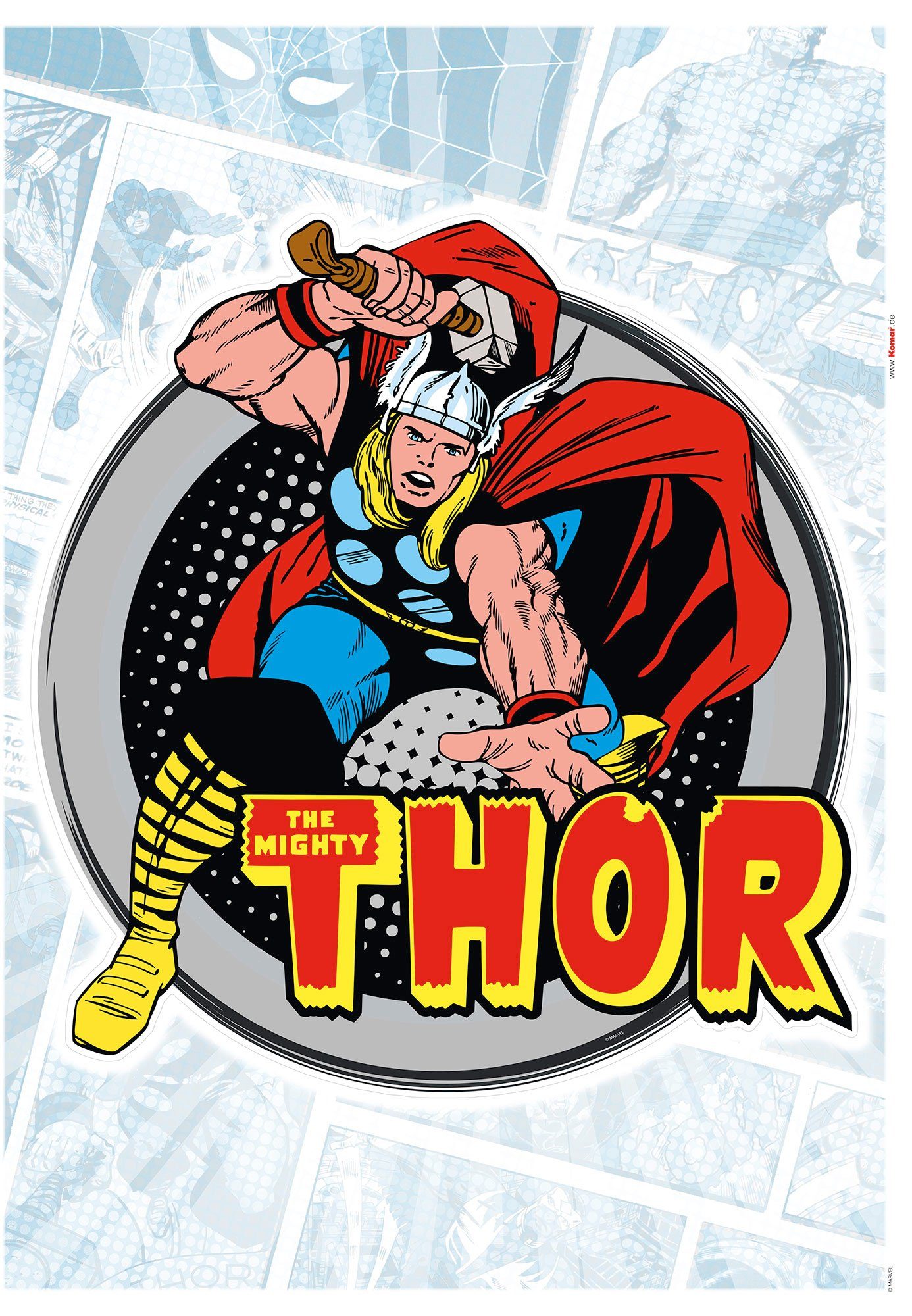 selbstklebendes Wandtattoo Höhe), 50x70 Komar Thor Comic (Breite cm St), x (1 Wandtattoo Classic