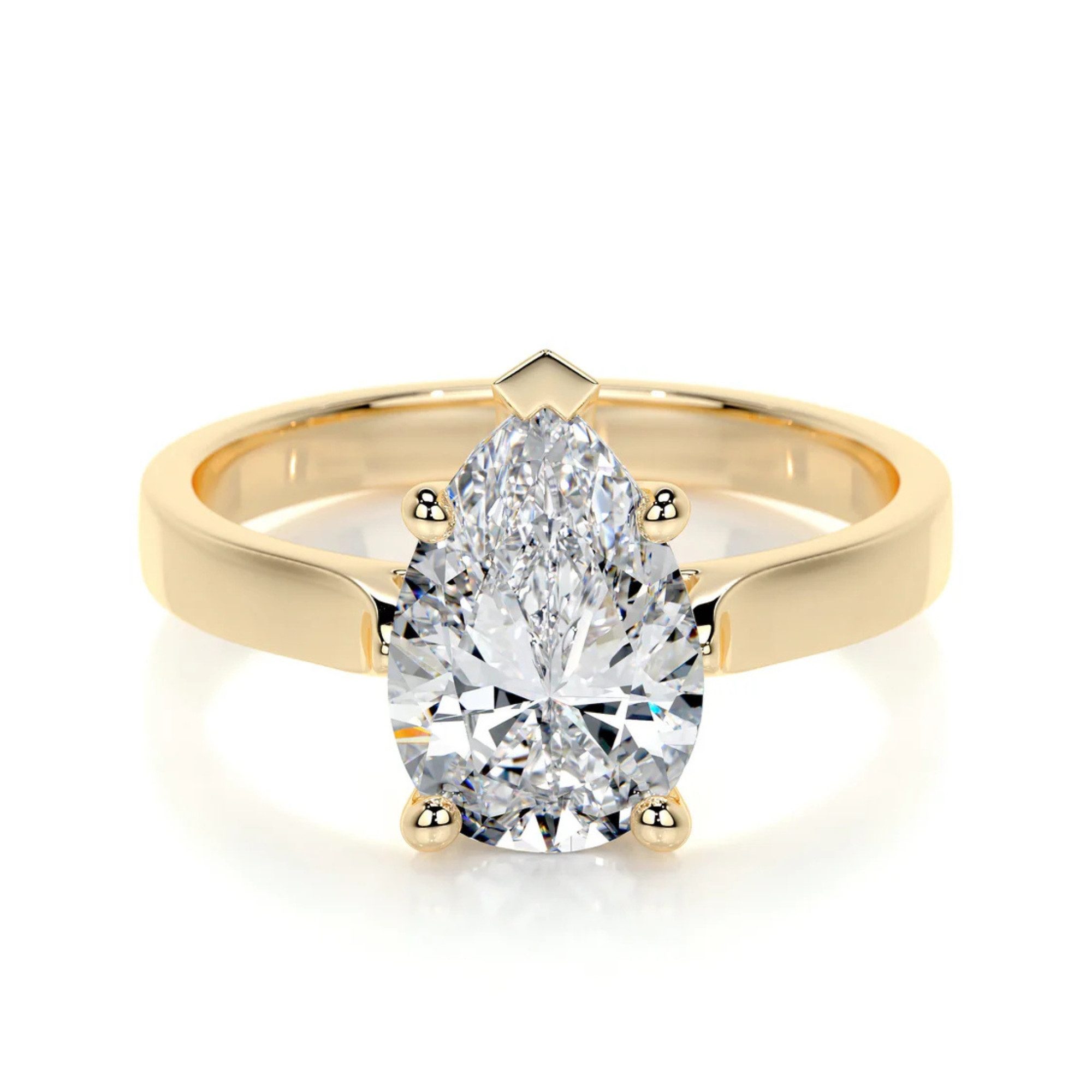 Nicole Manson Diamantring Tropfenschliff Labordiamant 585 Gold Кольца 1ct bis 3ct, Solitärringe