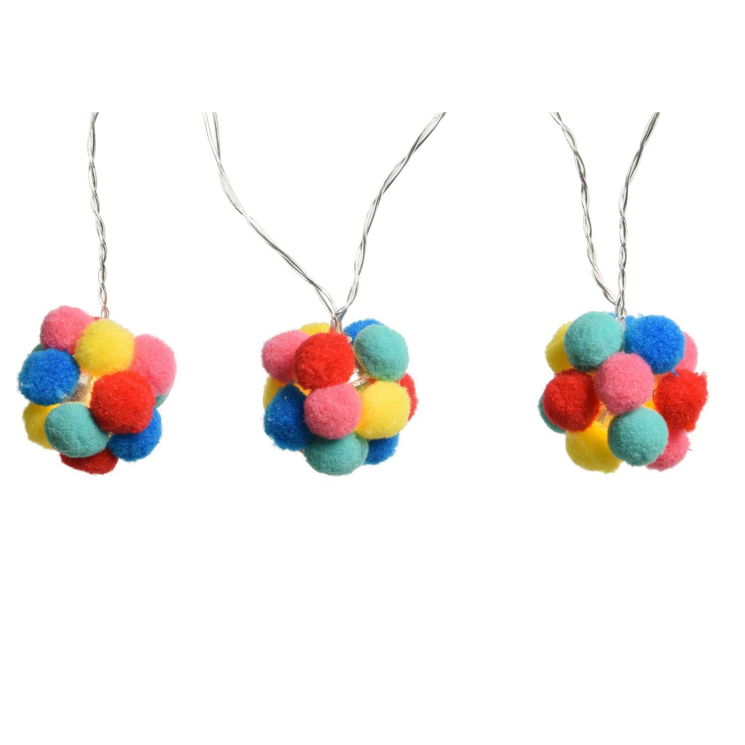 MARELIDA LED-Lichterkette LED Deko Lichterkette bunte Pompoms Girlande mit günstig online kaufen