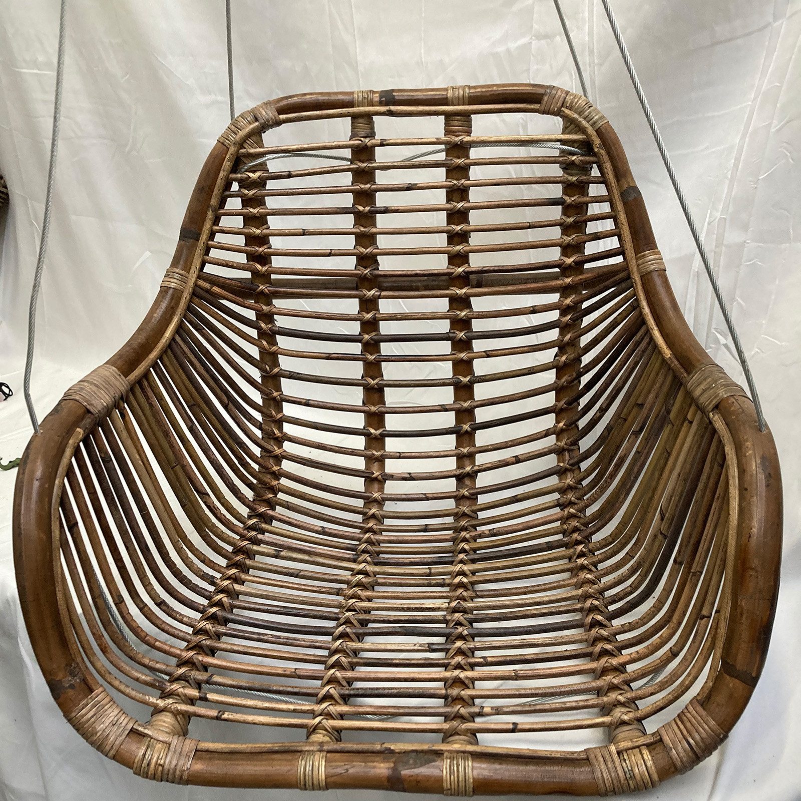 Van der Leeden Hängesessel Hängeschaukel Stuhl Rattan Braun Dunkel Korb 66x günstig online kaufen