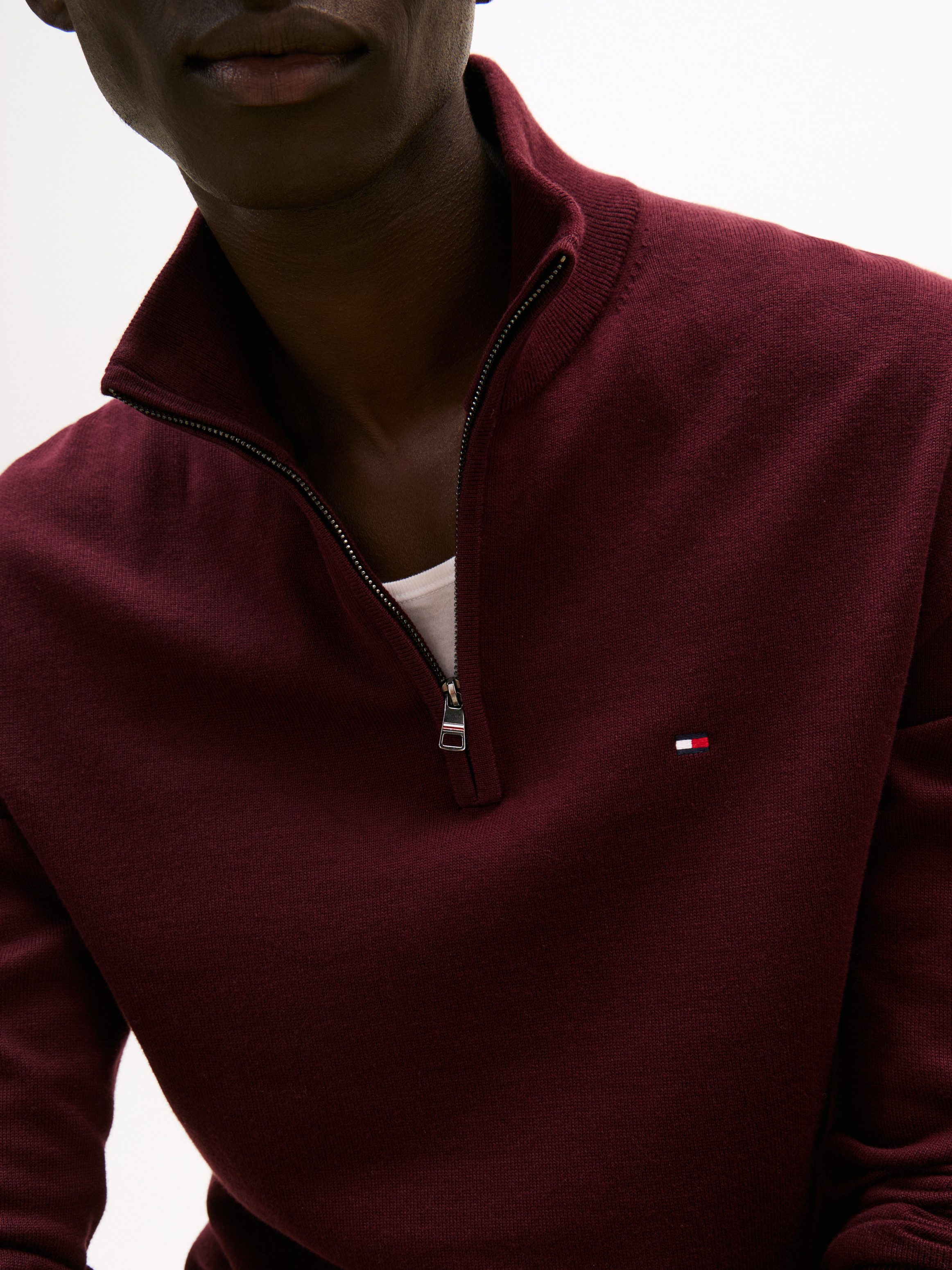 Tommy Hilfiger Troyer ESSENTIAL COTTON ZIP günstig online kaufen