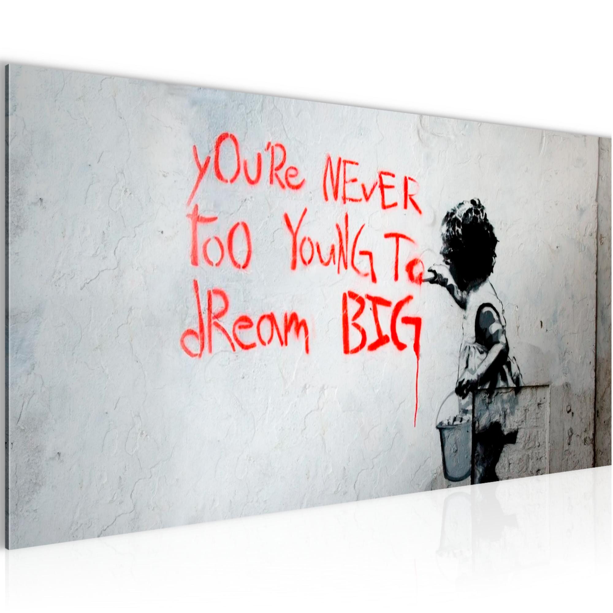 Runa Art Wandbild Wandbild Banksy Bilder XXL Wohnzimmer Schlafzimmer 100 x 40 cm, (1 St)